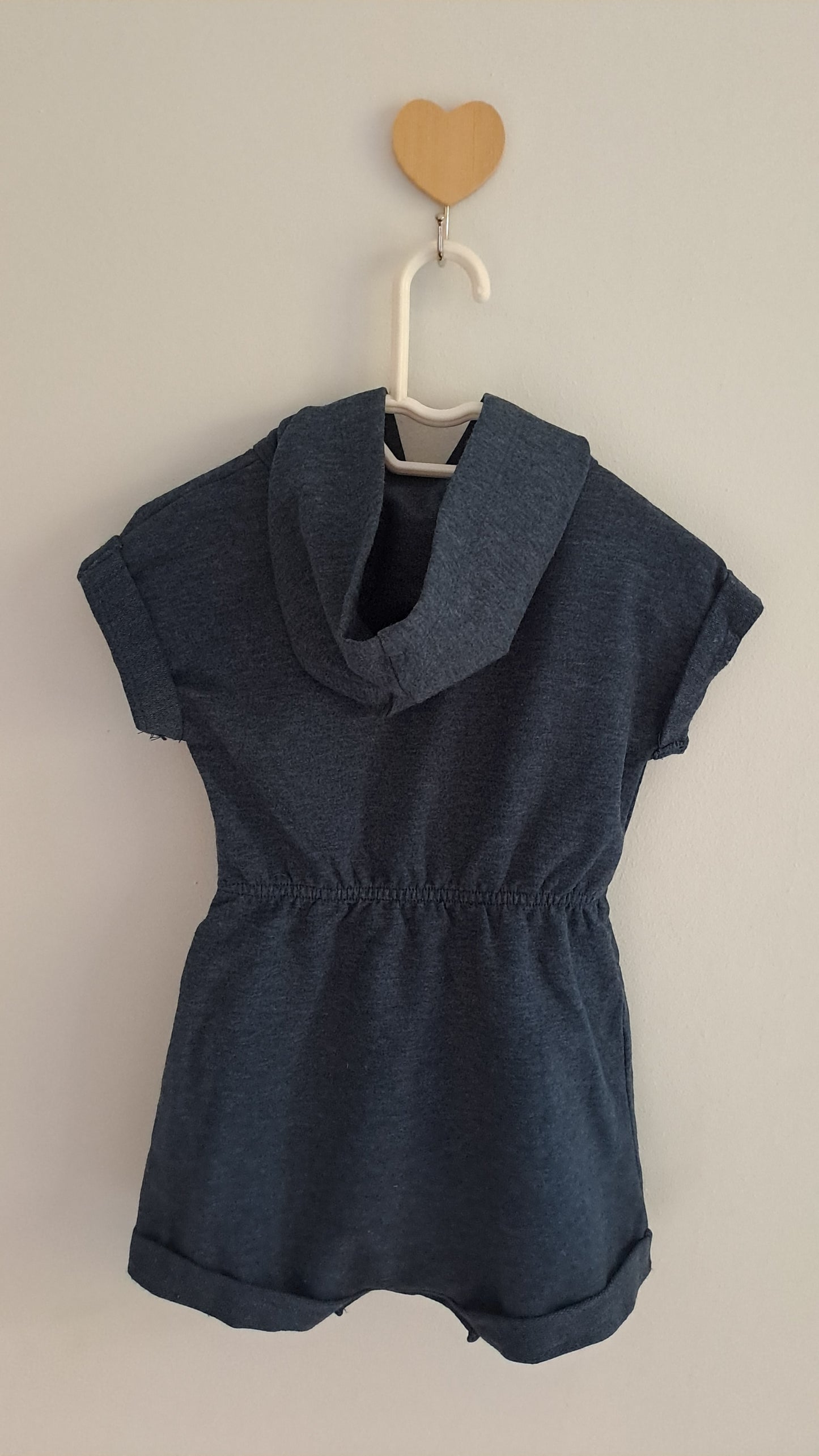 Navy Playsuit with Hood, Keedo 3-6 Months