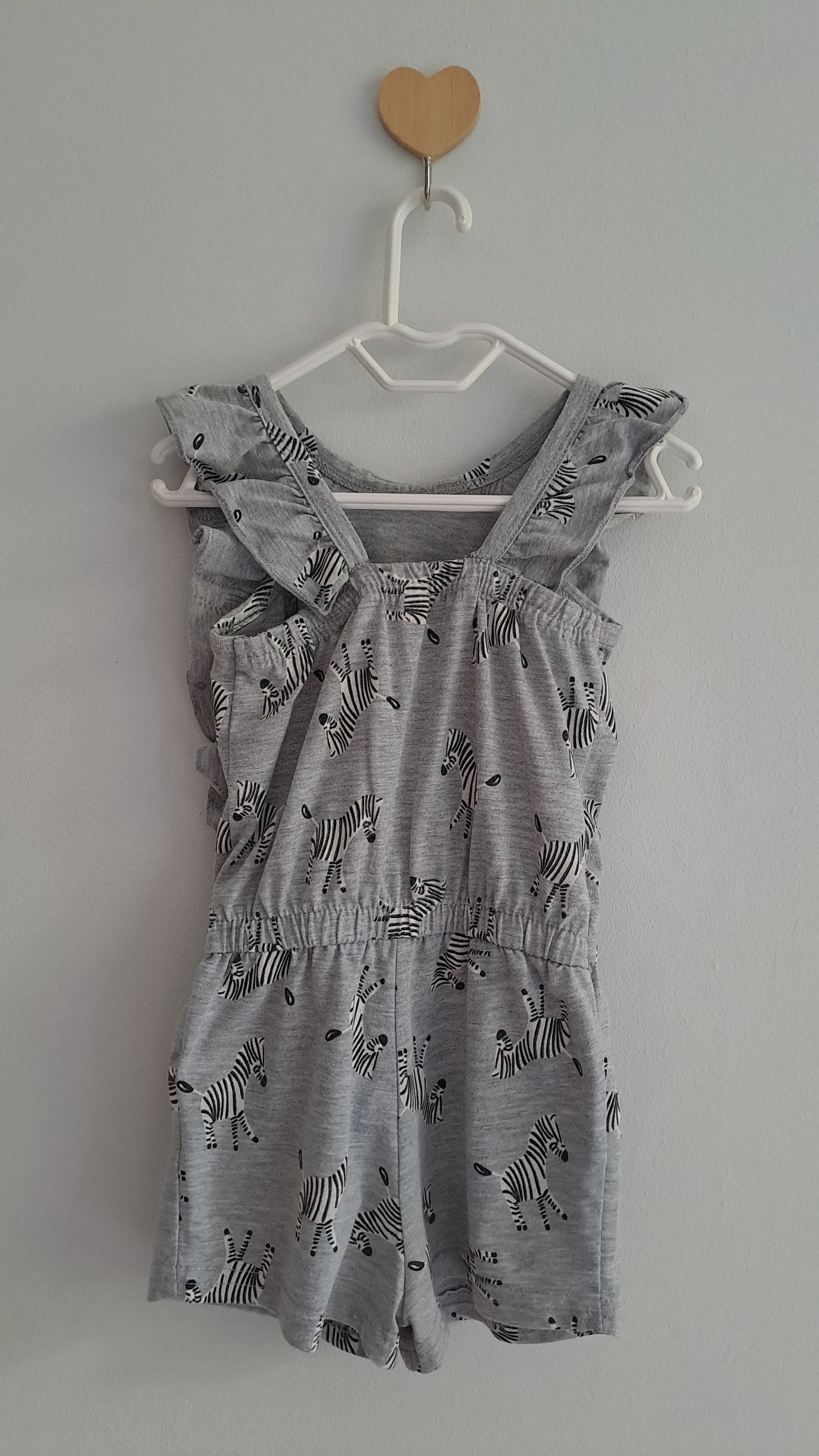 Girls Grey Zebra Ruffle Playsuit Pick n Pay 1-2 Years
