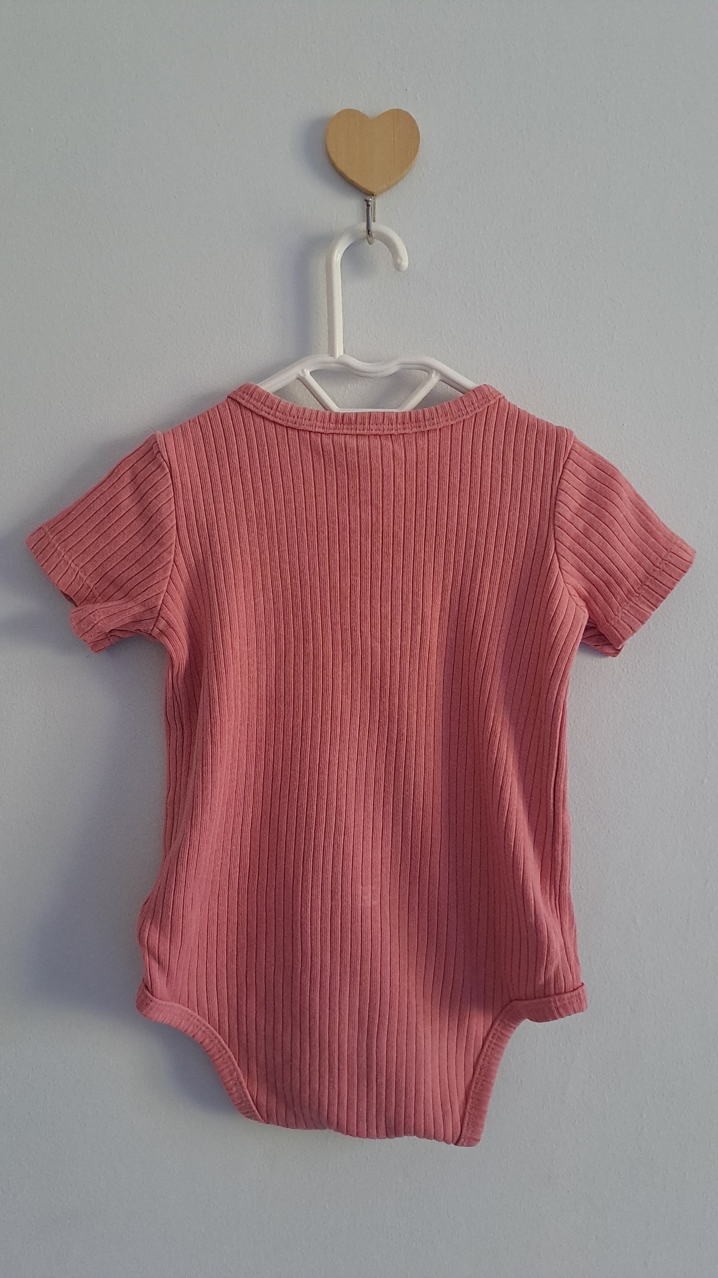 Pink Ribbed Bodysuit Cotton On 6-12 Months