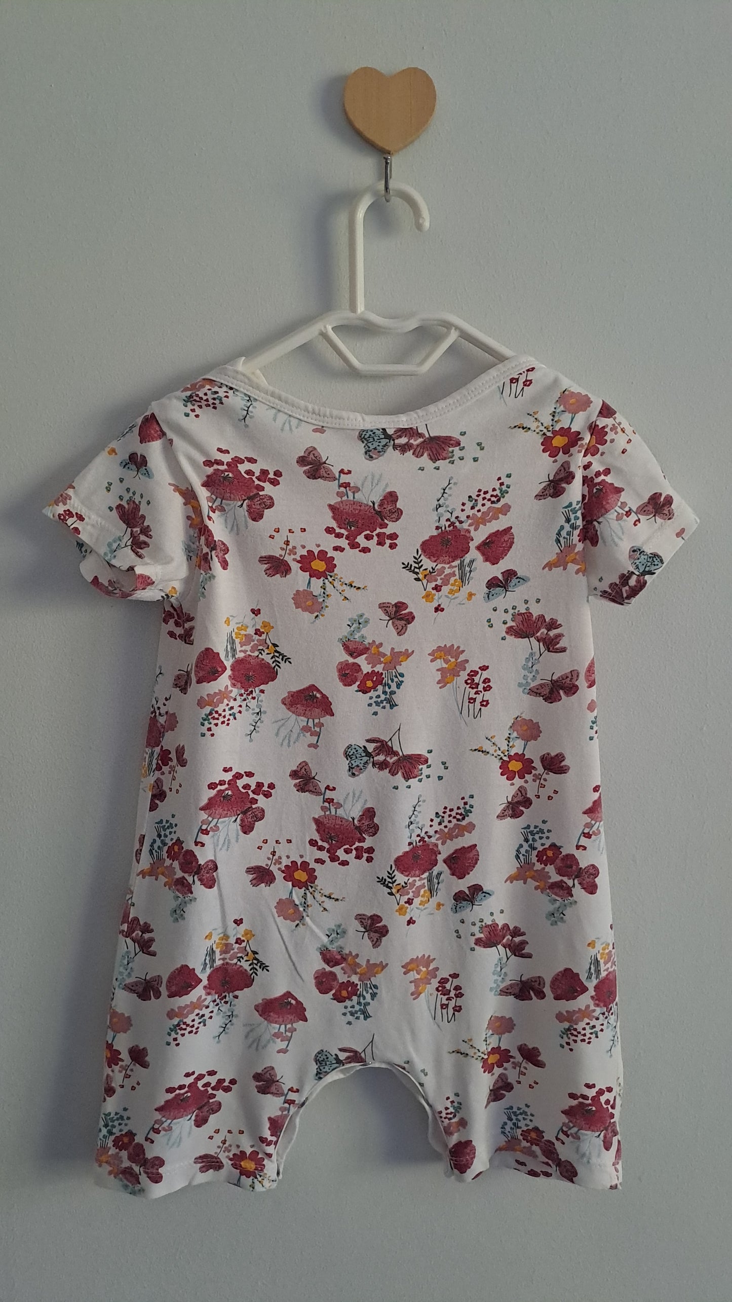 Floral Onesie Real Baby 6-12 Months