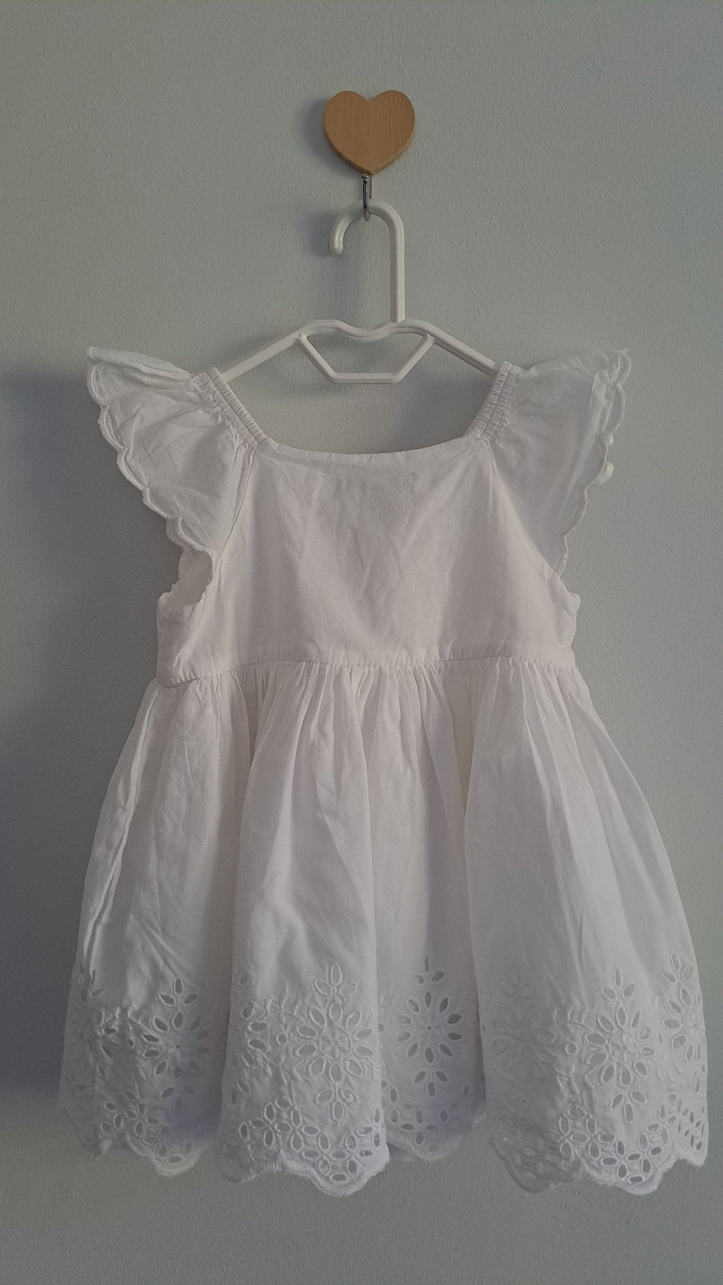 White Anglais Dress Baby Gap 6-12 Months