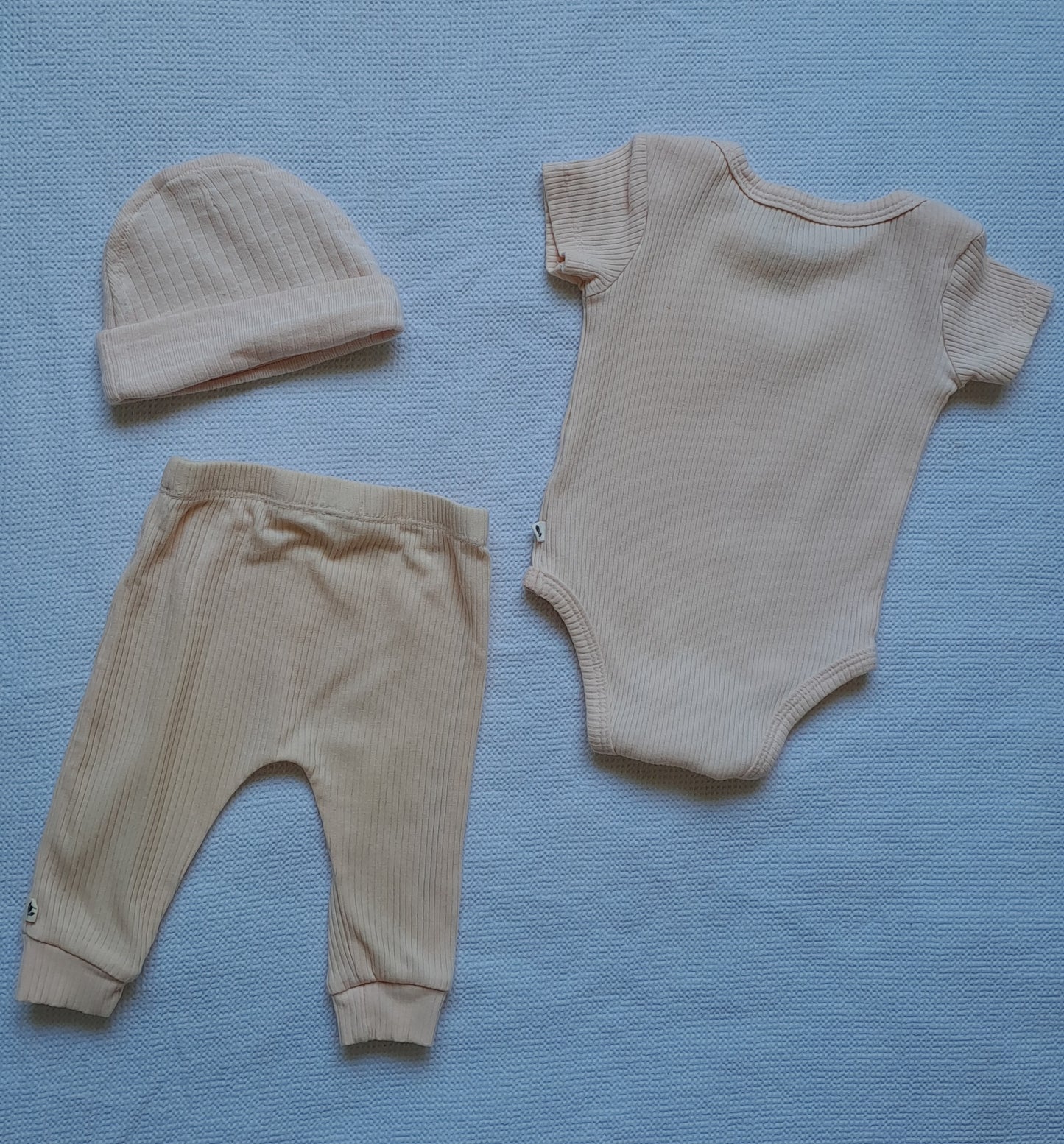Little Dutch 3-Piece Ribbed Organic Cotton Set - Size 50/56 (Newborn) - 2 Months