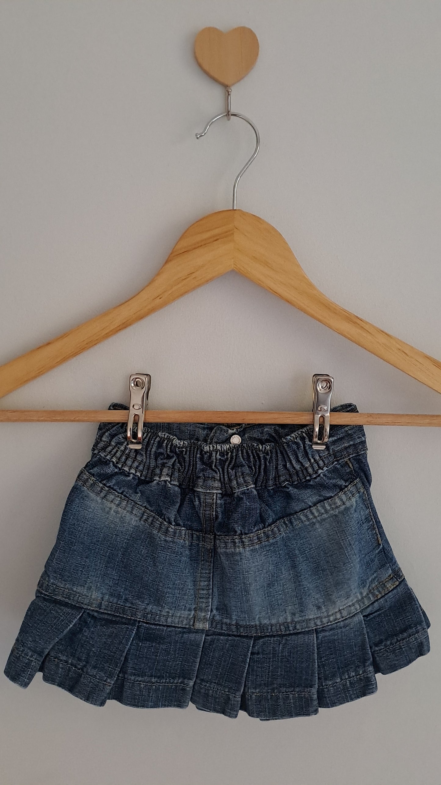Short Denim Skirt Jet 3-6 Months