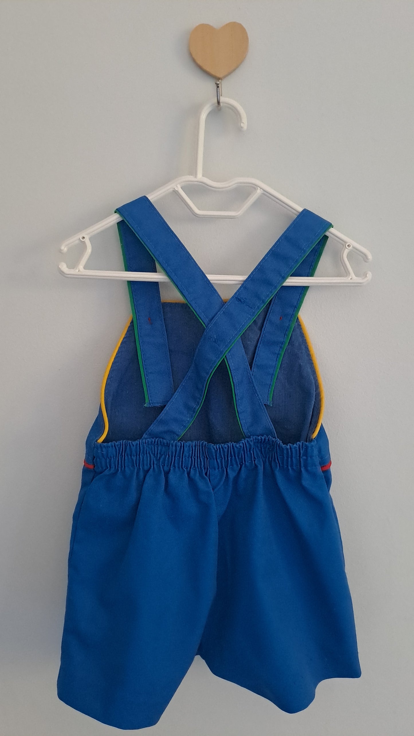 Health-tex Blue VW Bug Bib Shortalls 6-12 Months