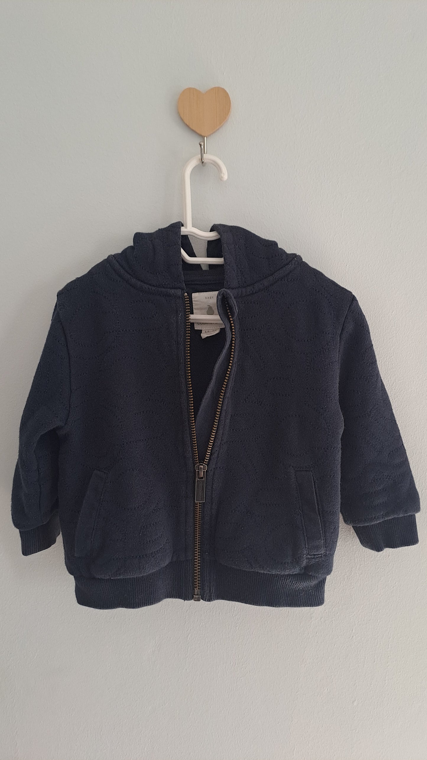 Country Road Navy Zipped Hoodie 12-18 Months