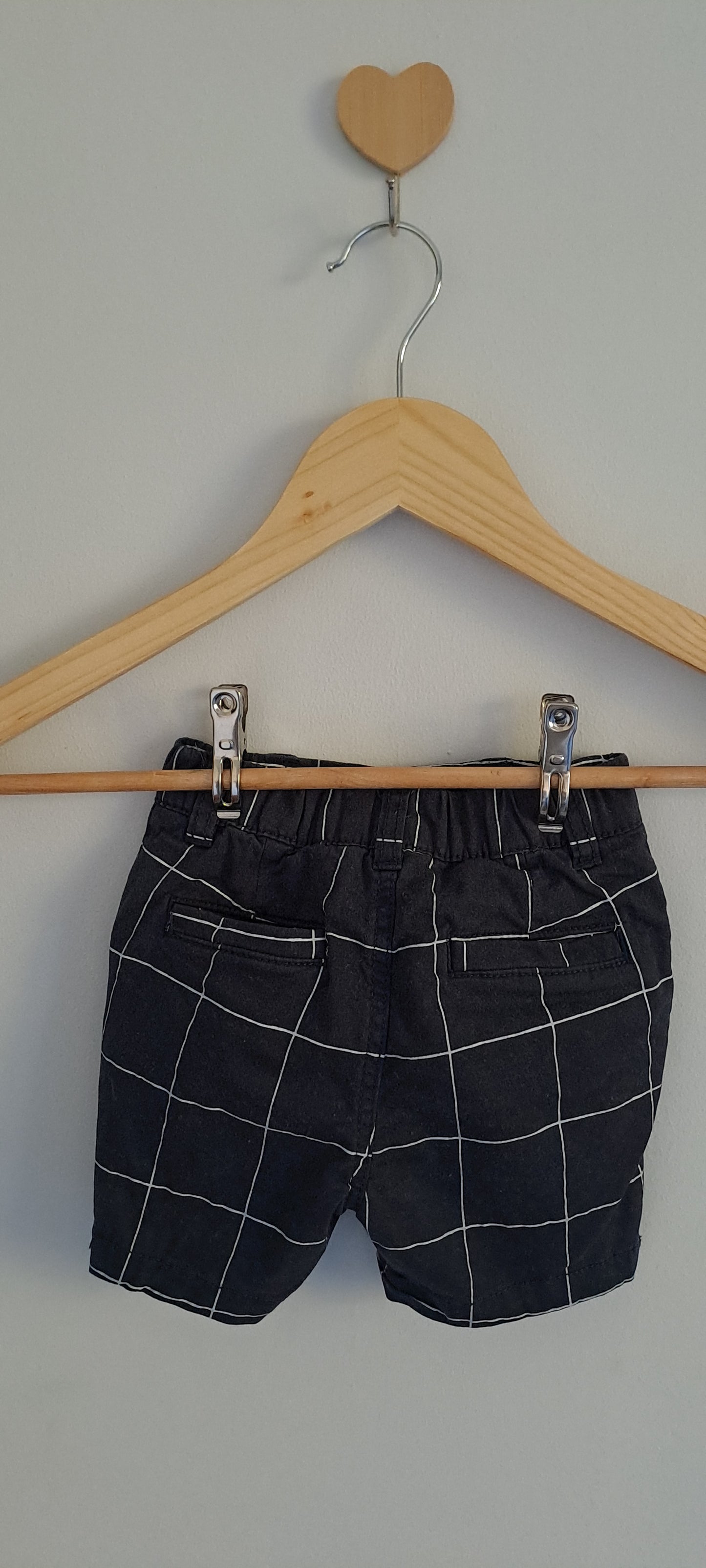 Mothercare Black & White Block Print Chino Pants 1-3 Months