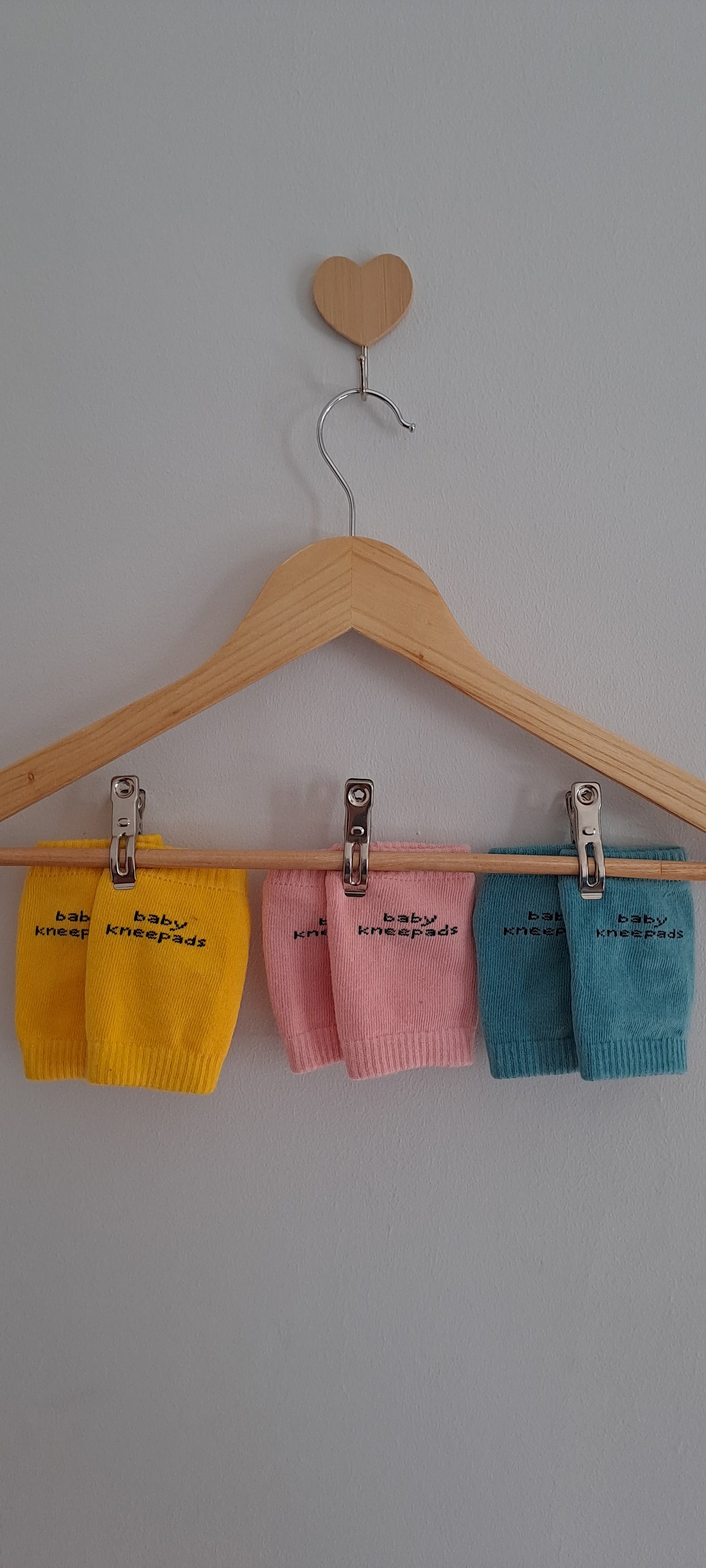 Baby Thick Kneepads Pack of 3 Pink Yellow & Blue