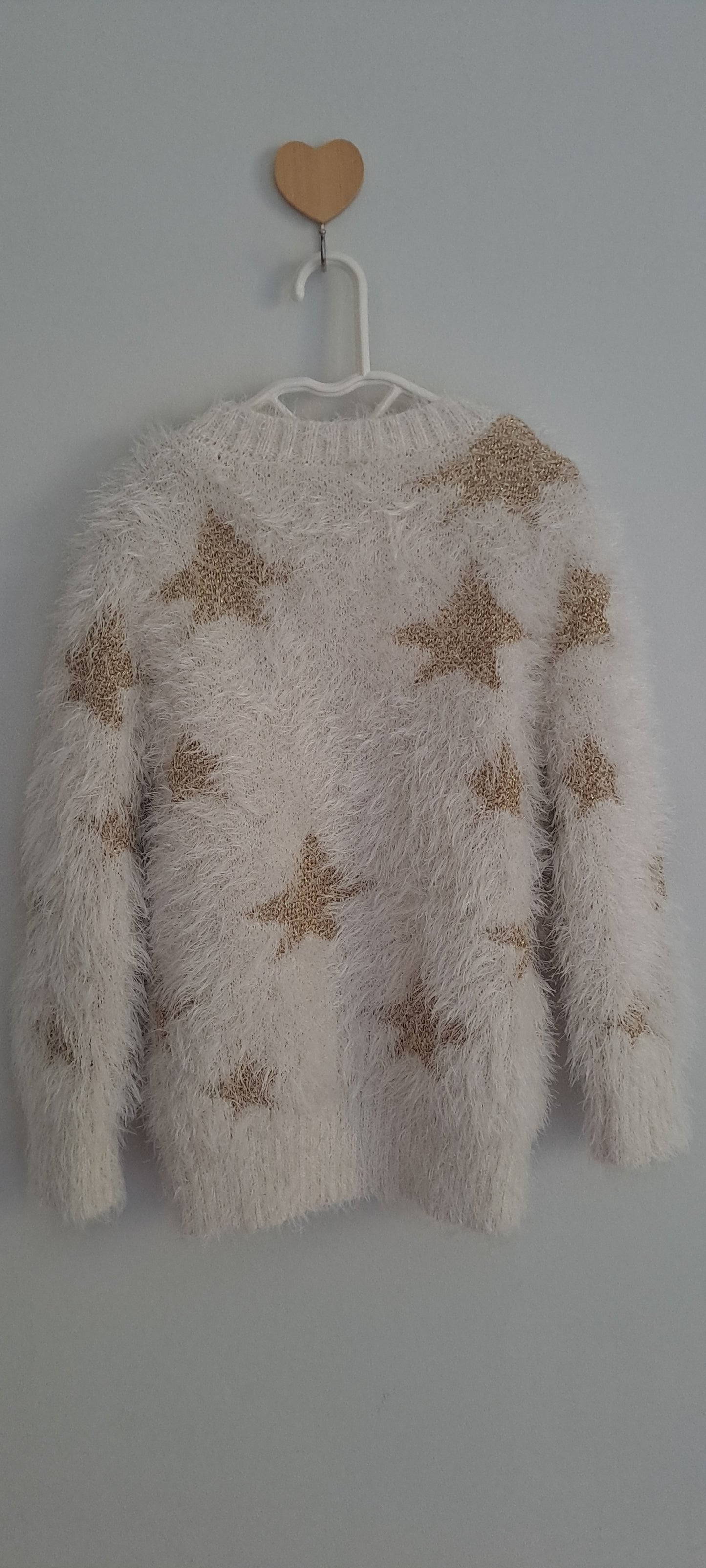 Lollipop Girls Fluffy Eyelash Knit Star Jumper 3-4 Years