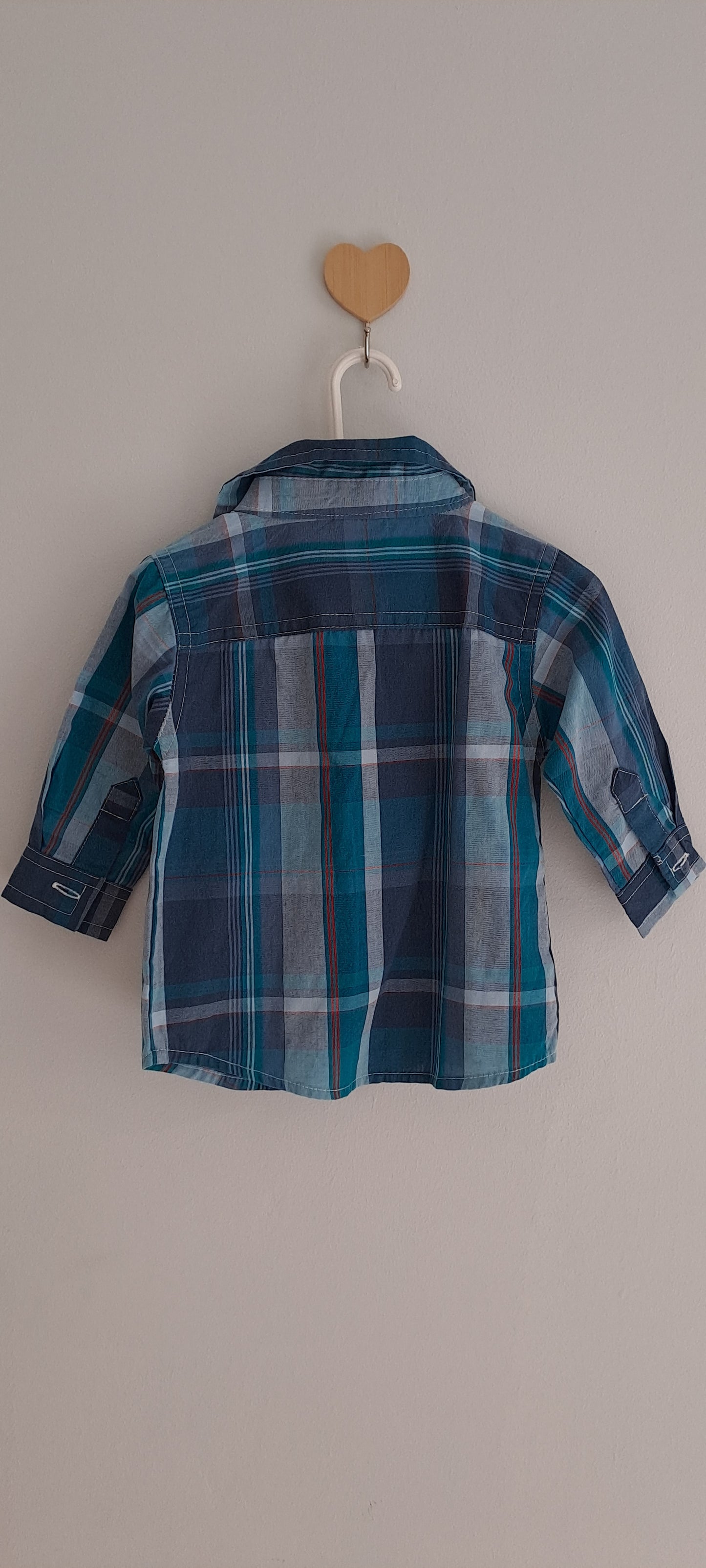 U.S. Polo Assn. Plaid Button-Down Shirt 6-9 Months