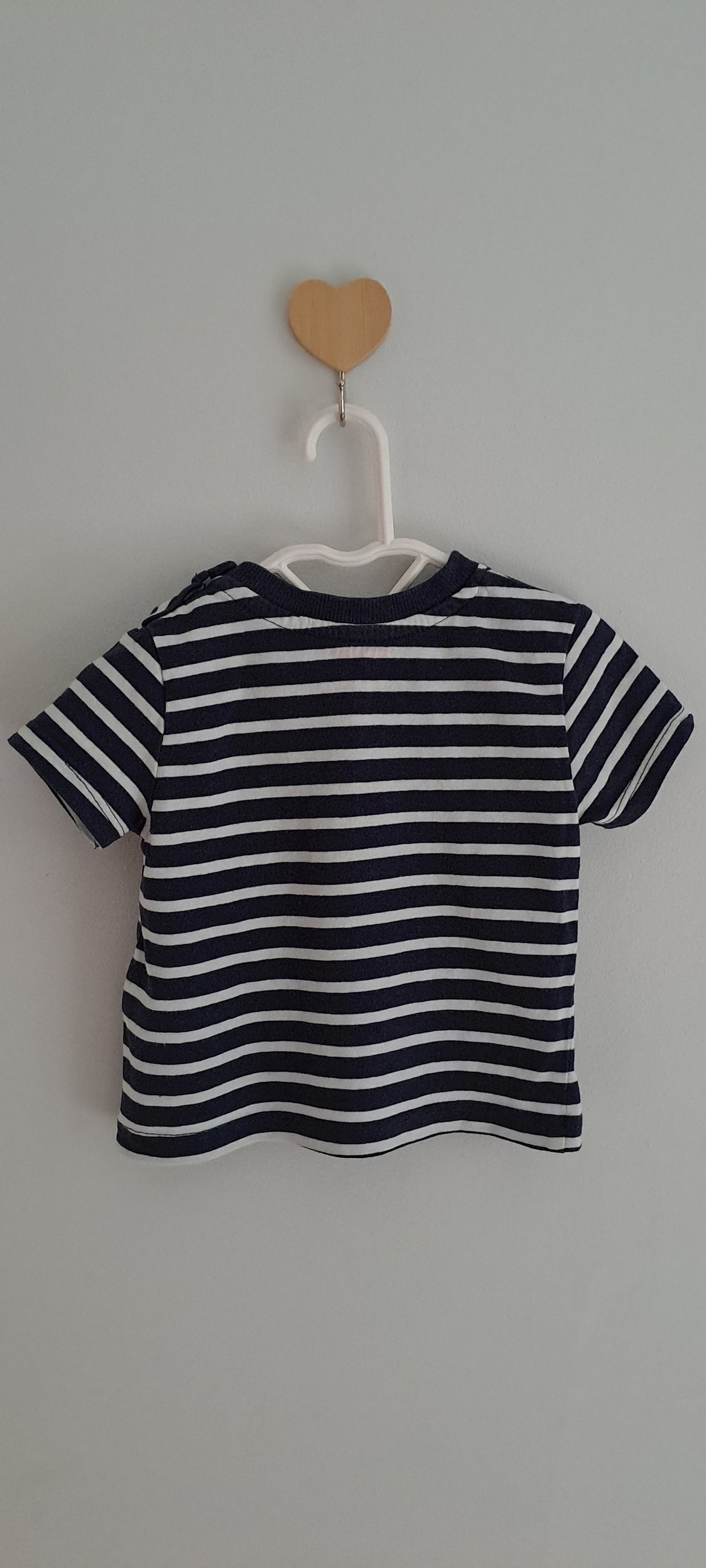 Lupilu Nautical Stripe Apple Appliqué T-Shirt 62/68 (2-6 Months)