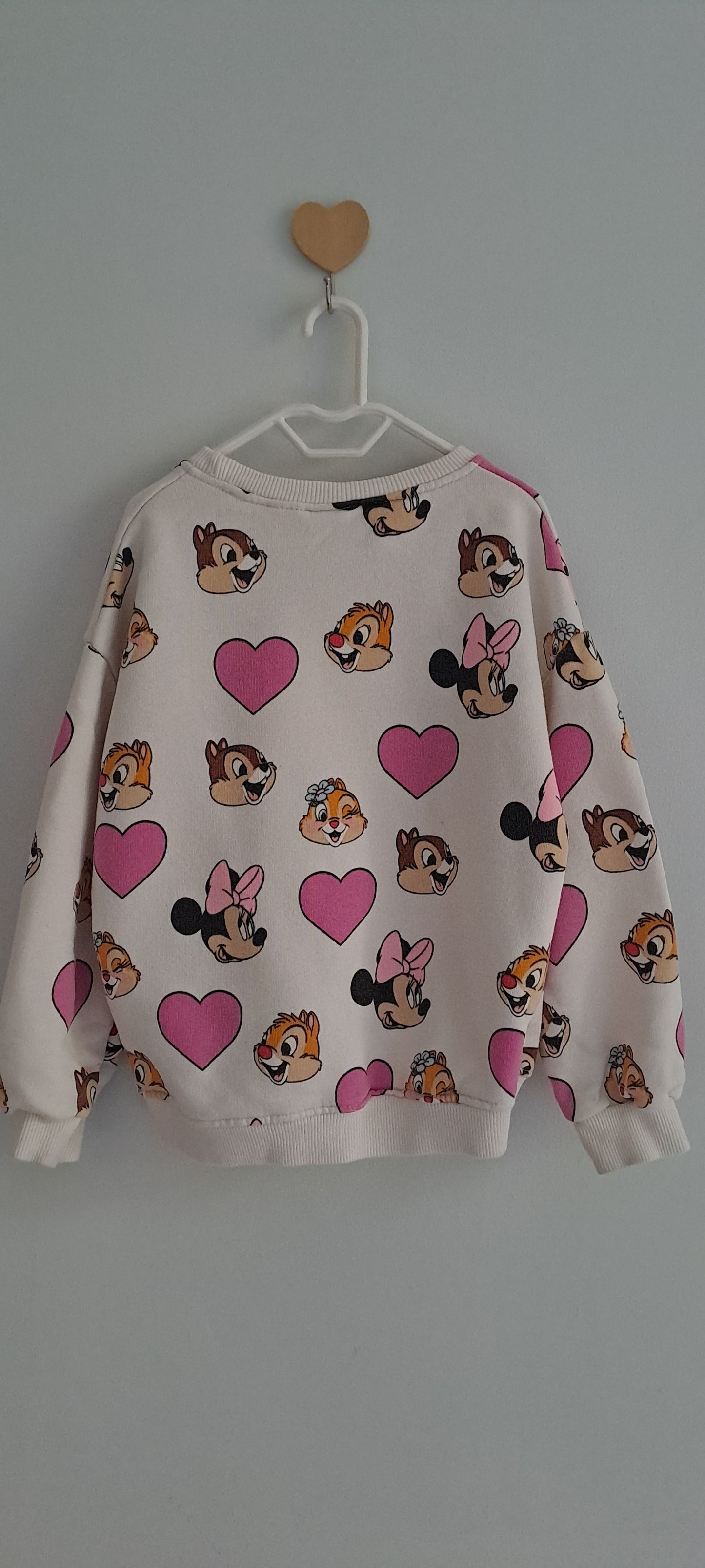 Zara x Disney Minnie Mouse Chip & Dale AOP Sweatshirt 5-6 Years