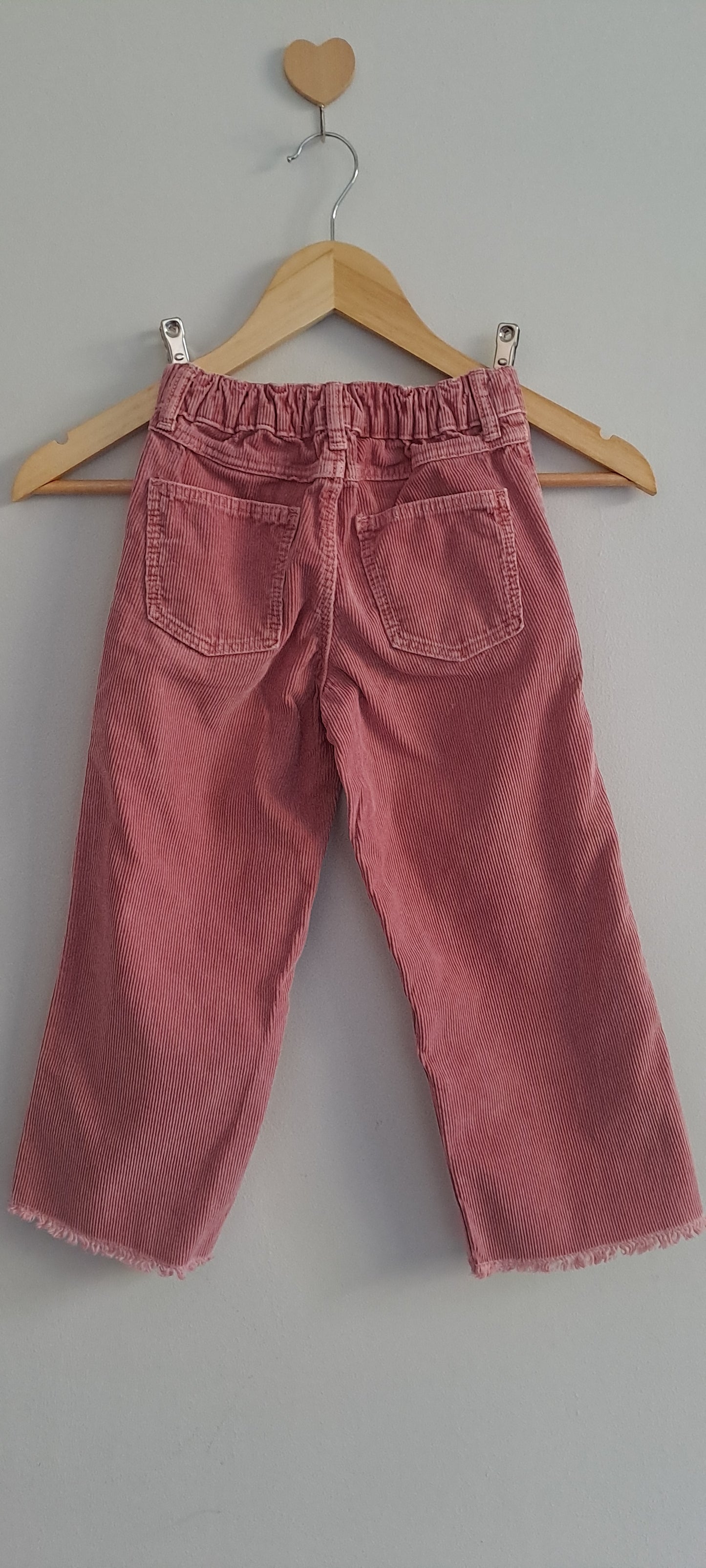 Zara Kids Rose Corduroy Straight-Leg Pants | 5-6 Years