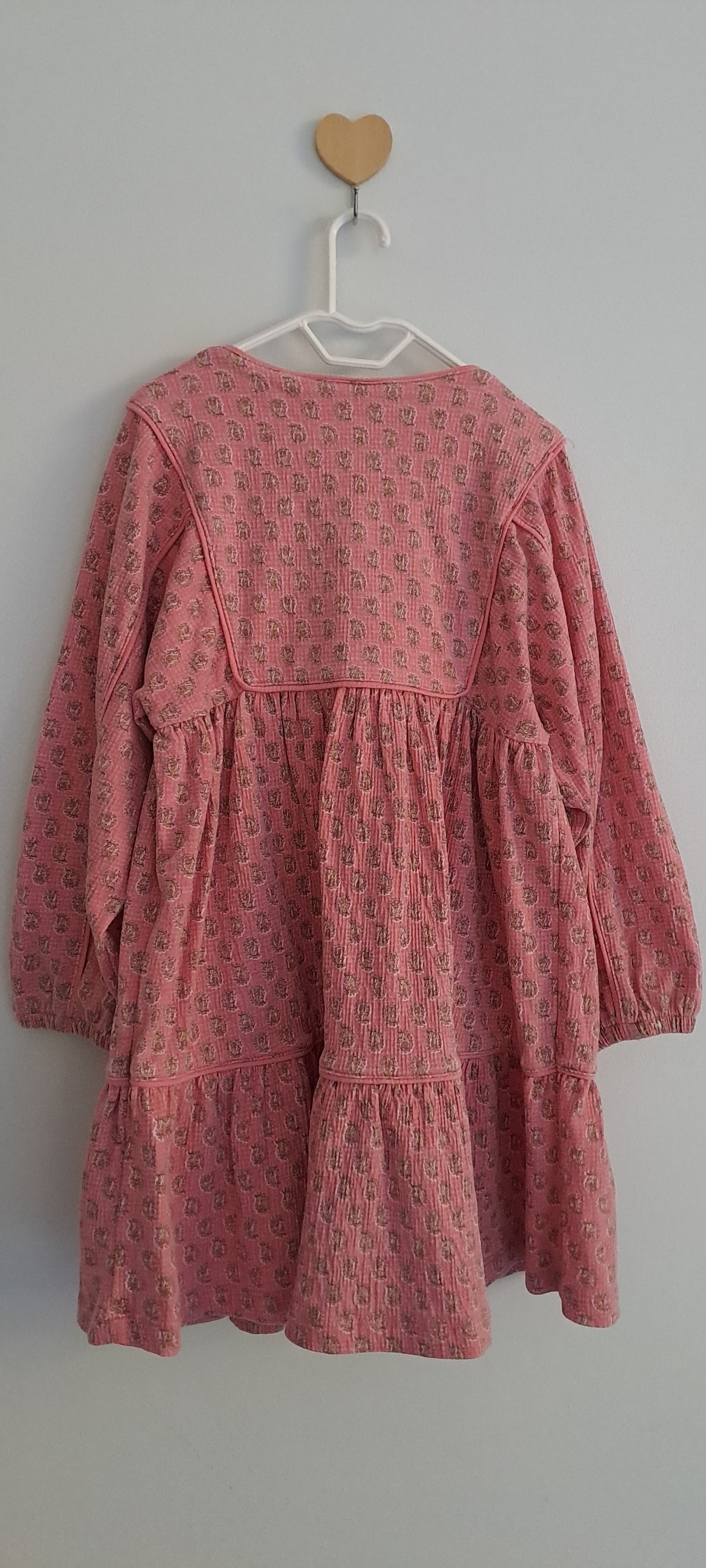 Cotton On Dusty Rose Ditsy Floral Tiered Dress 4-5 Years