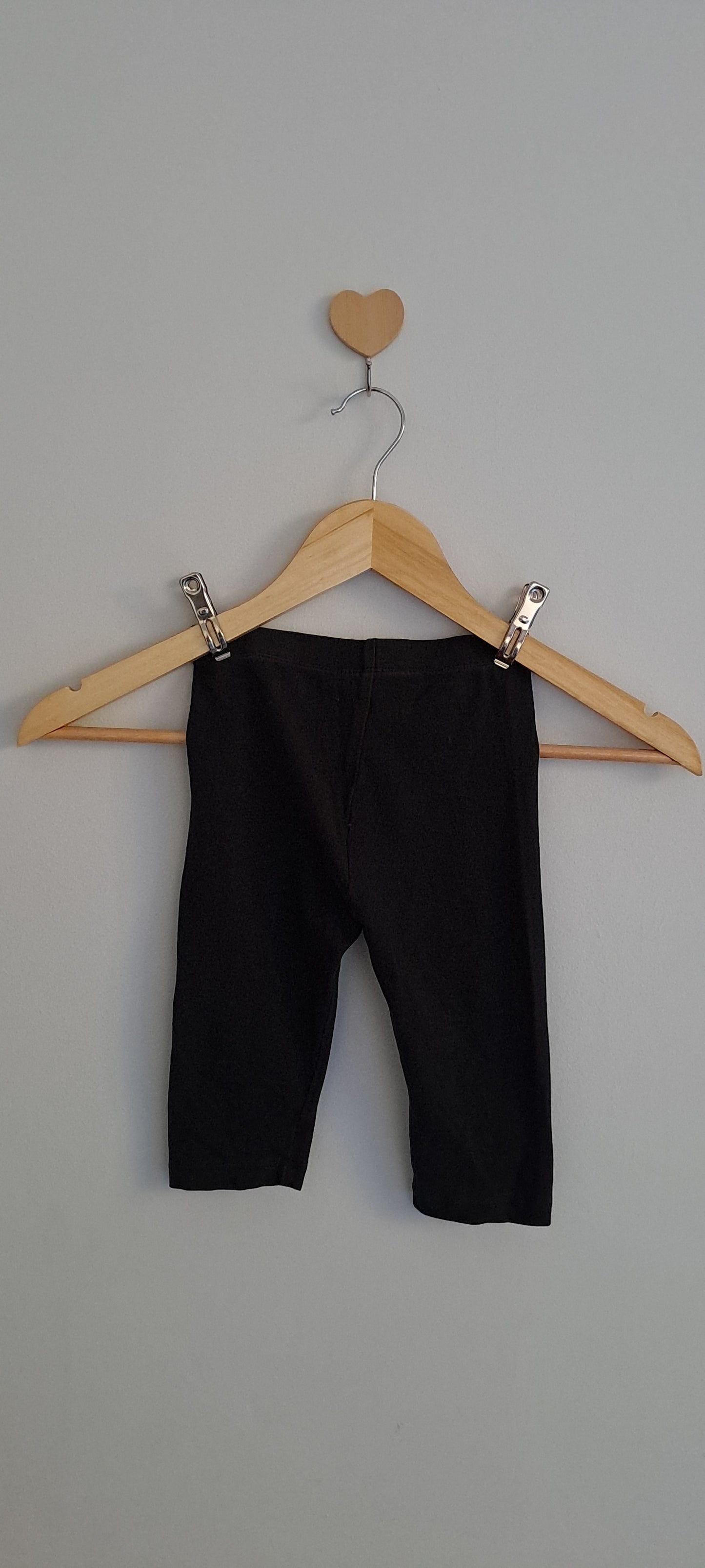 Real Kids Black Cotton Three-Quarter Leggings 3-4 Years