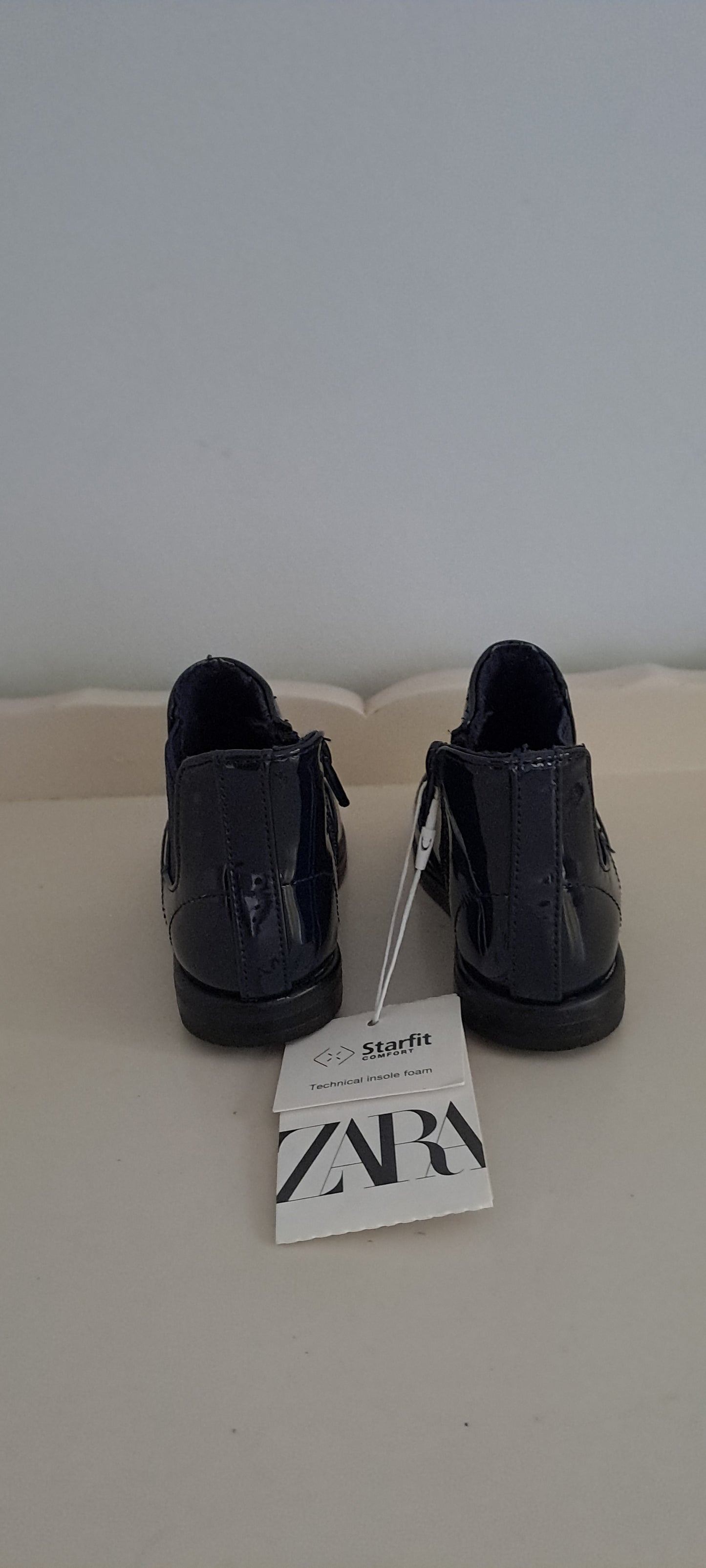 Zara Baby Patent Brogue Ankle Boots UK 3 (EU 19)