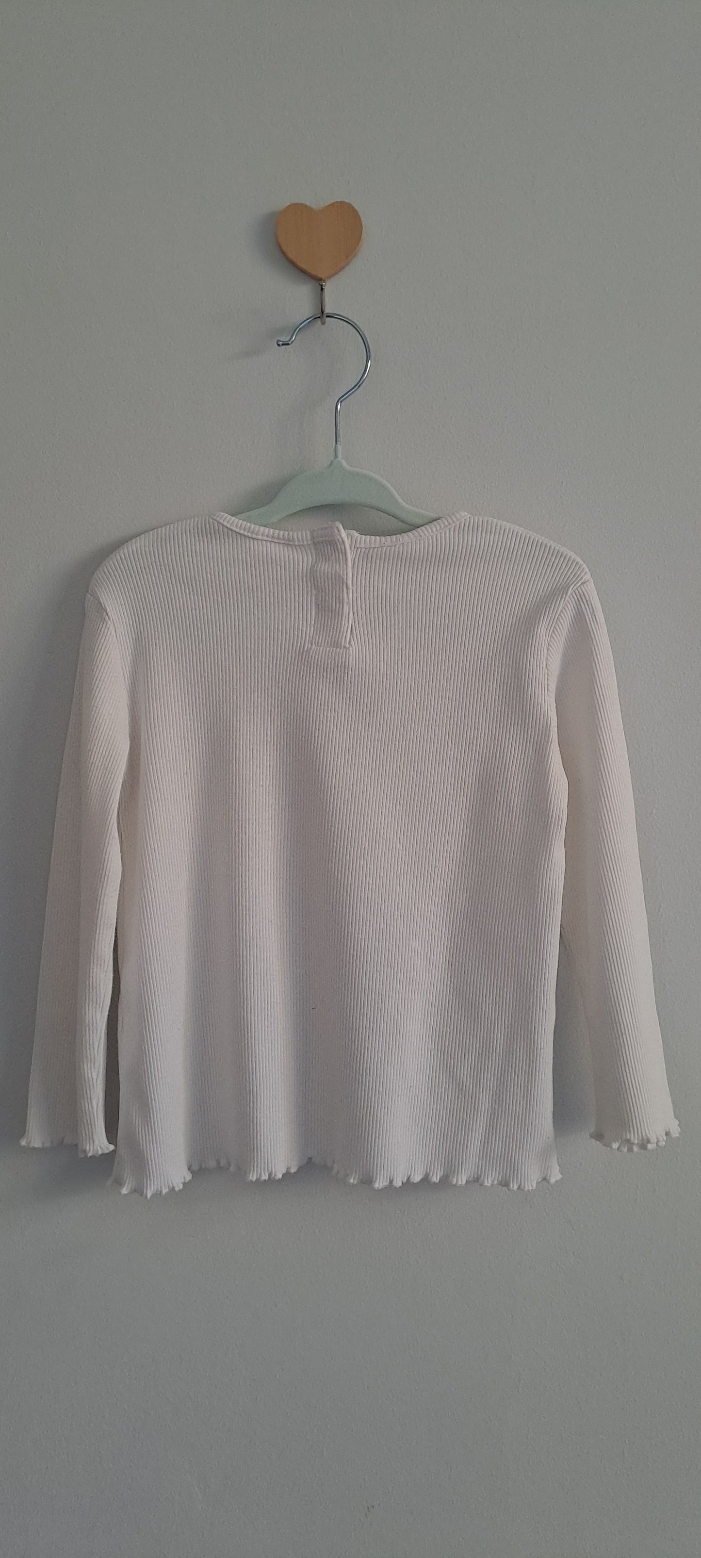 Zara Baby Girls "Happy All Day" Ribbed Long Sleeve Top 18-24 Months