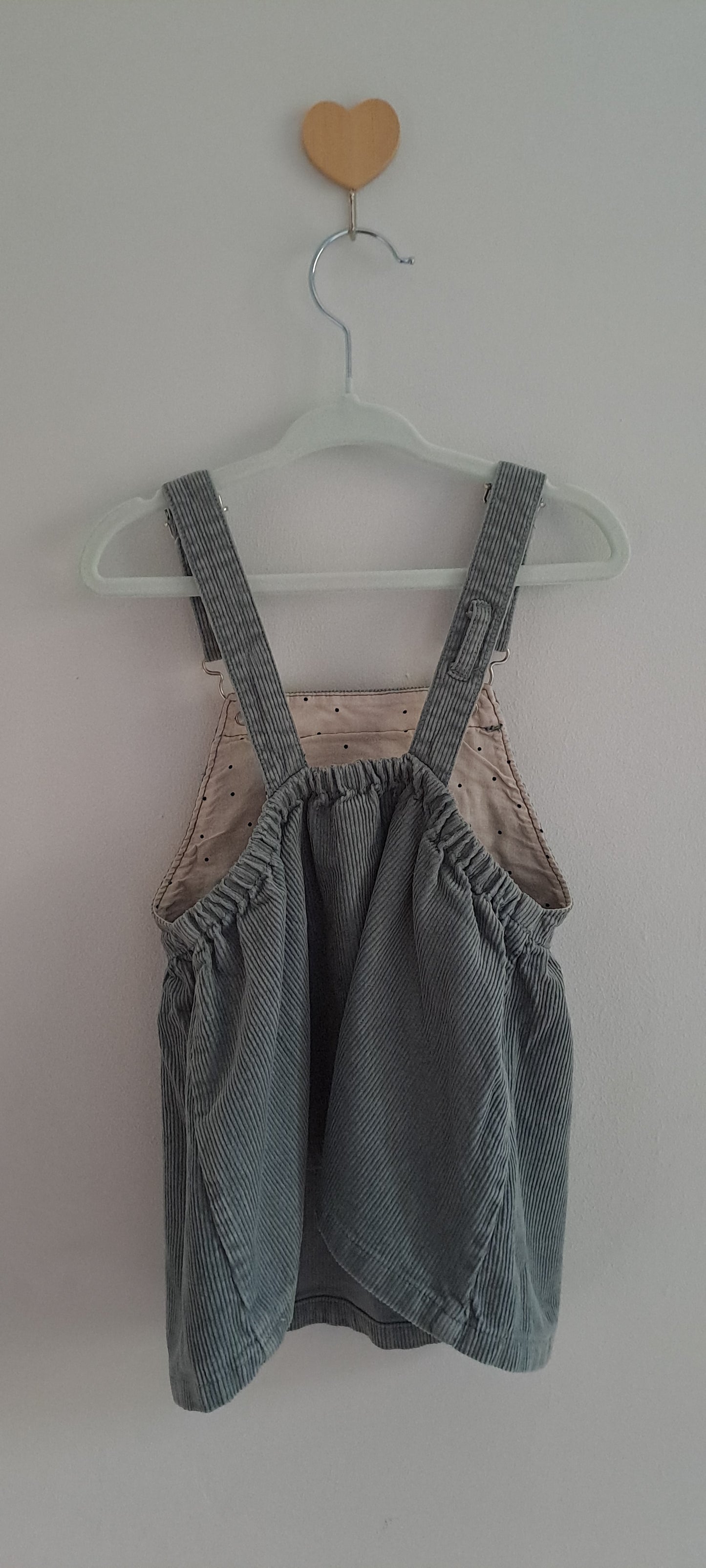 Zara Baby Girl Blue Corduroy Pinafore Dress 12-18 Months