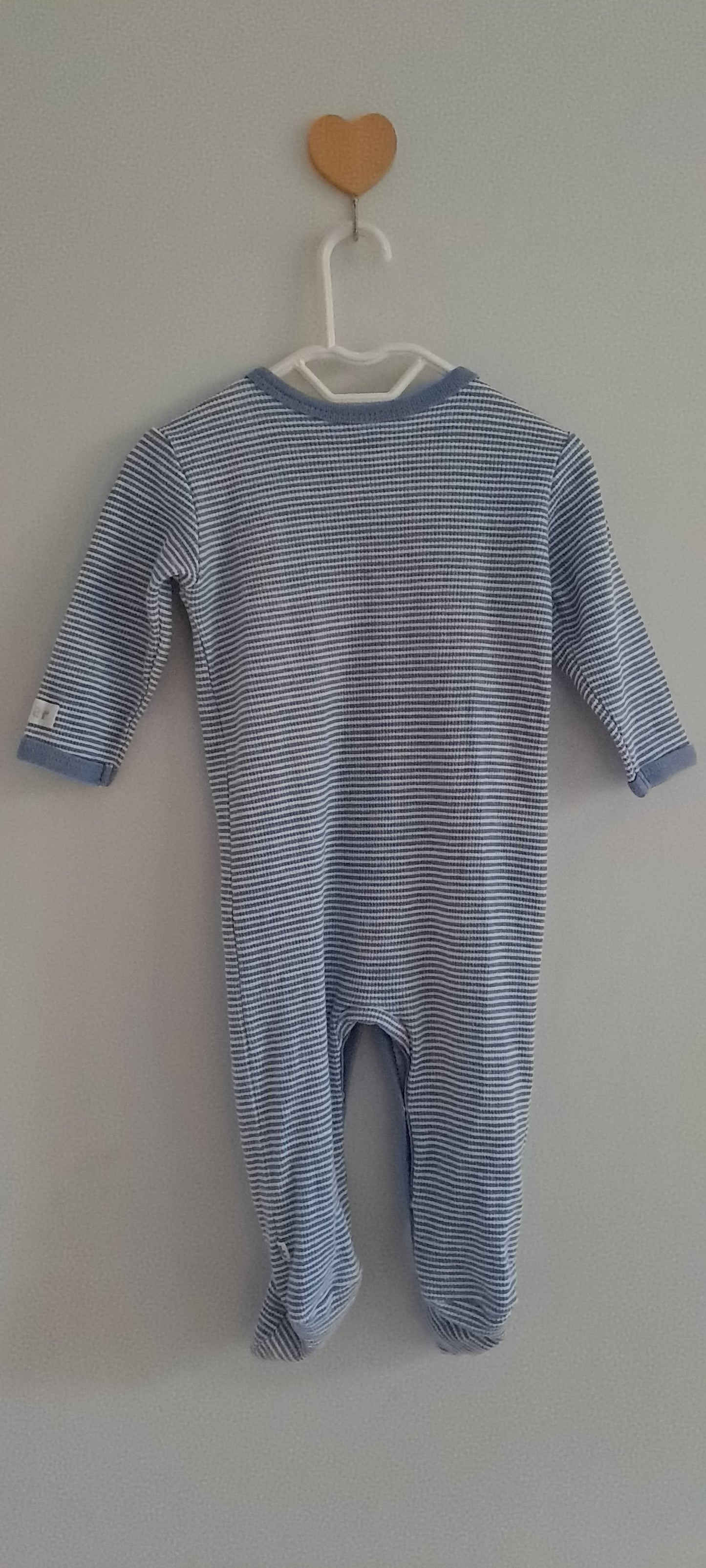 Wooliesbabes Dino & Friend Striped Sleepsuit 3-6 Months