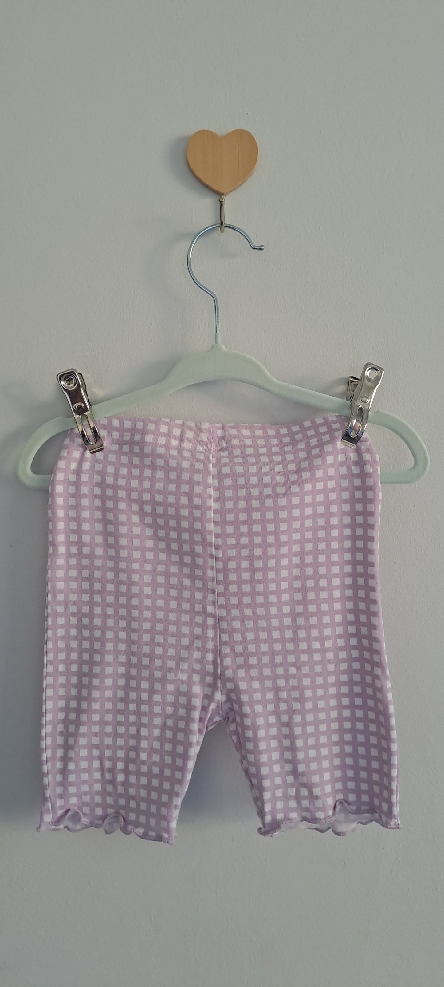 Mr Price Baby Girls' Lilac Gingham Cycling Shorts 12-18 Months