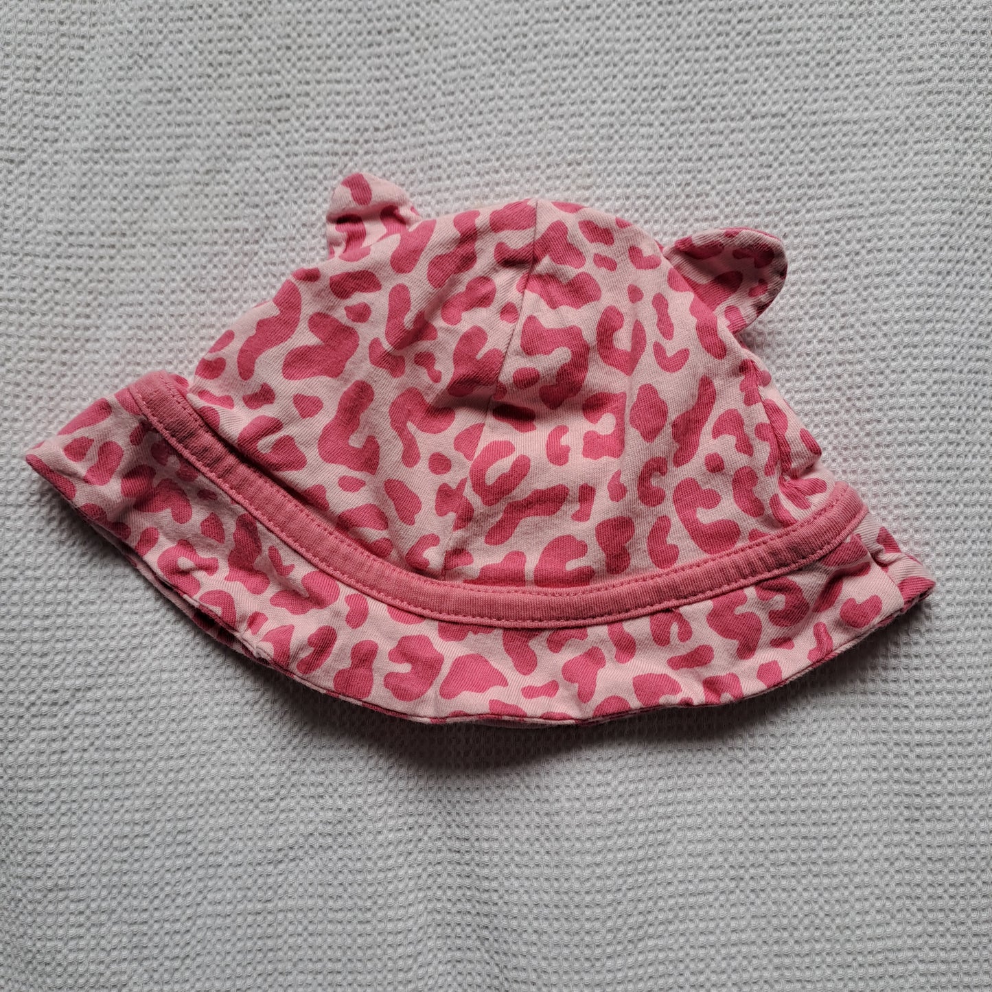 LC Waikiki Baby Girl Pink Leopard Print Sun Hat with Ears – 6-12 Months