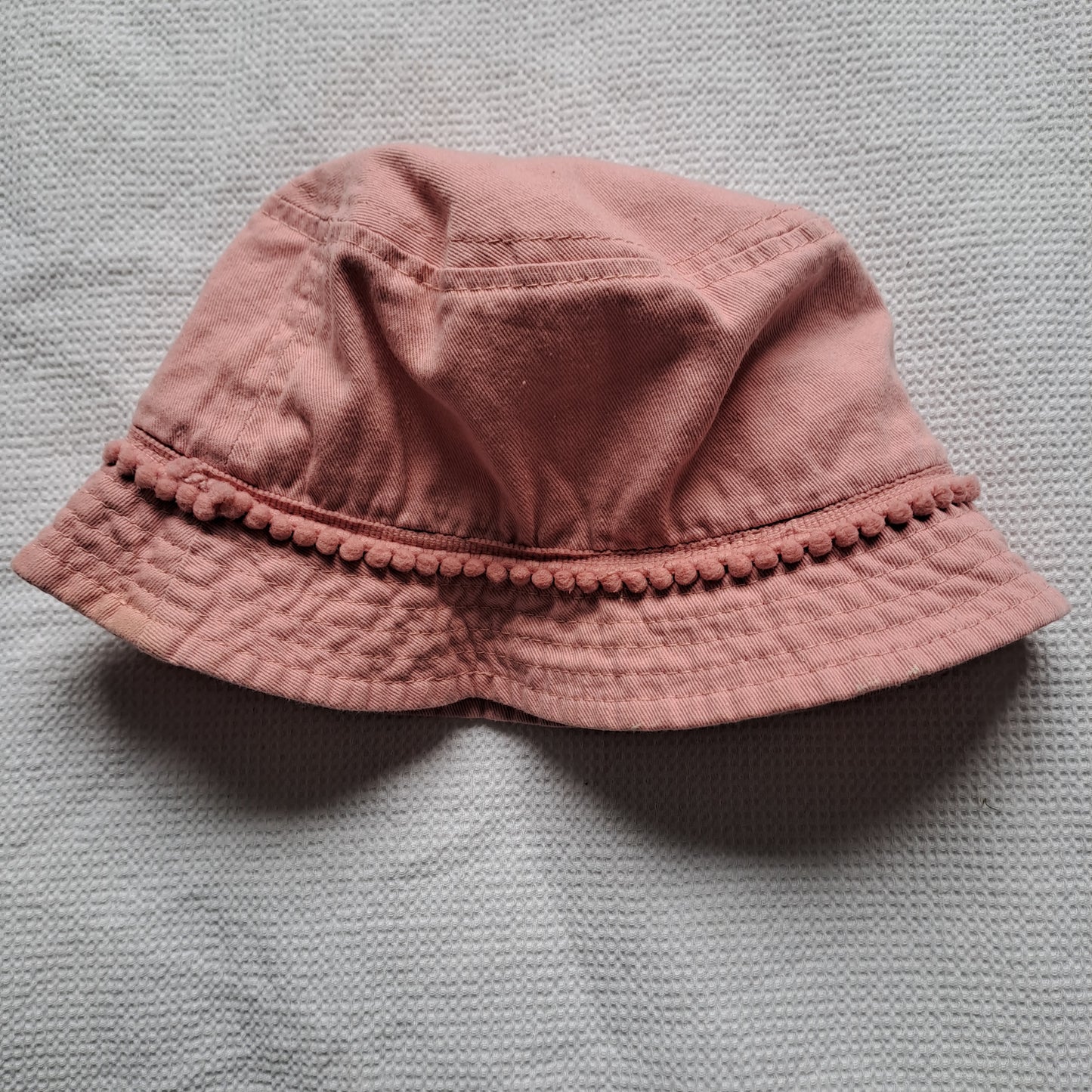 Ackermans Baby Girl Pink Pom-Pom Trim Bucket Hat – 50cm