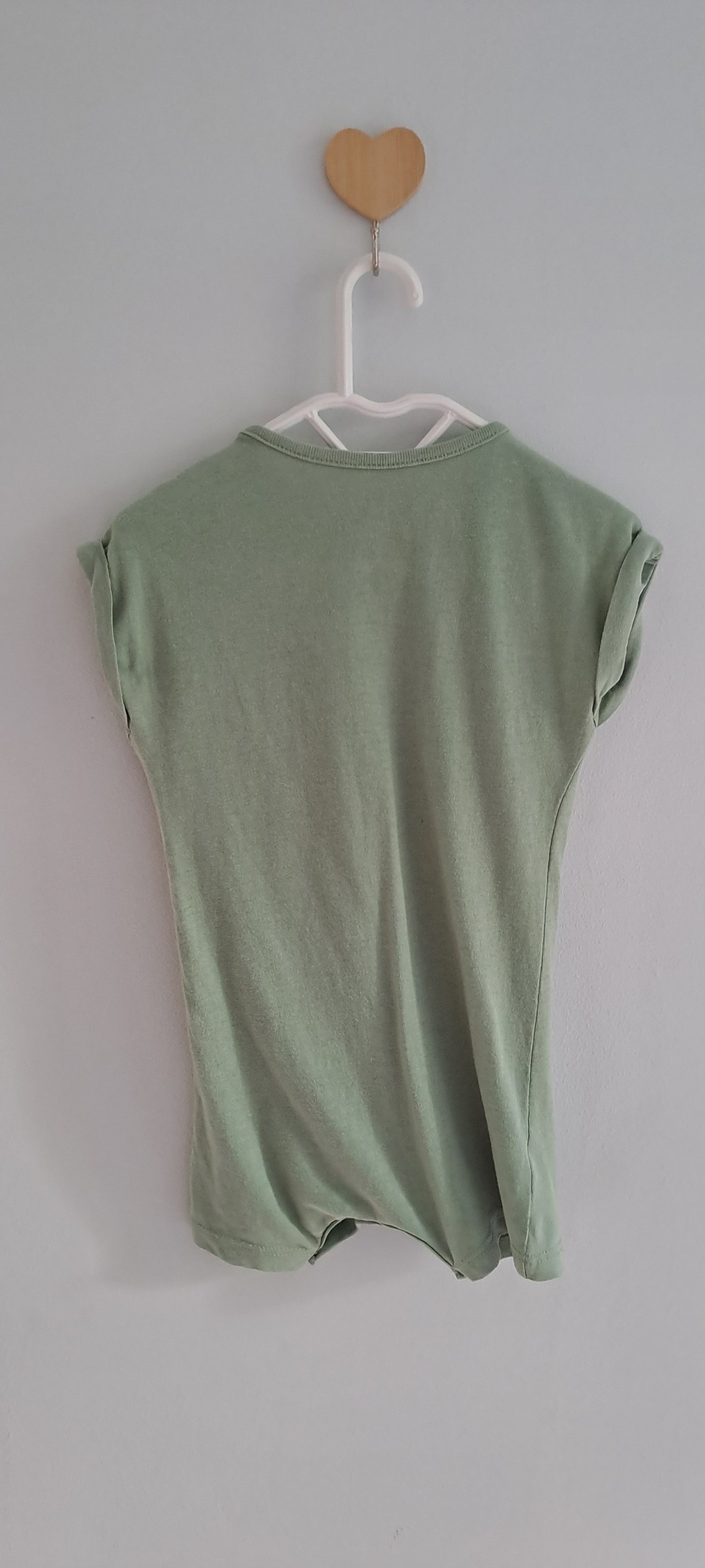 Woolworths "Cruising to my Crib" Sage Green Romper 3-6 Months
