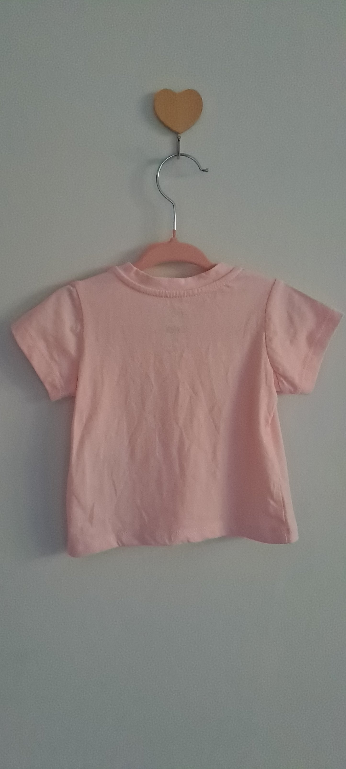 Cotton On Baby Pink "Hey Baby" Graphic Cotton T-Shirt 0-3 Months