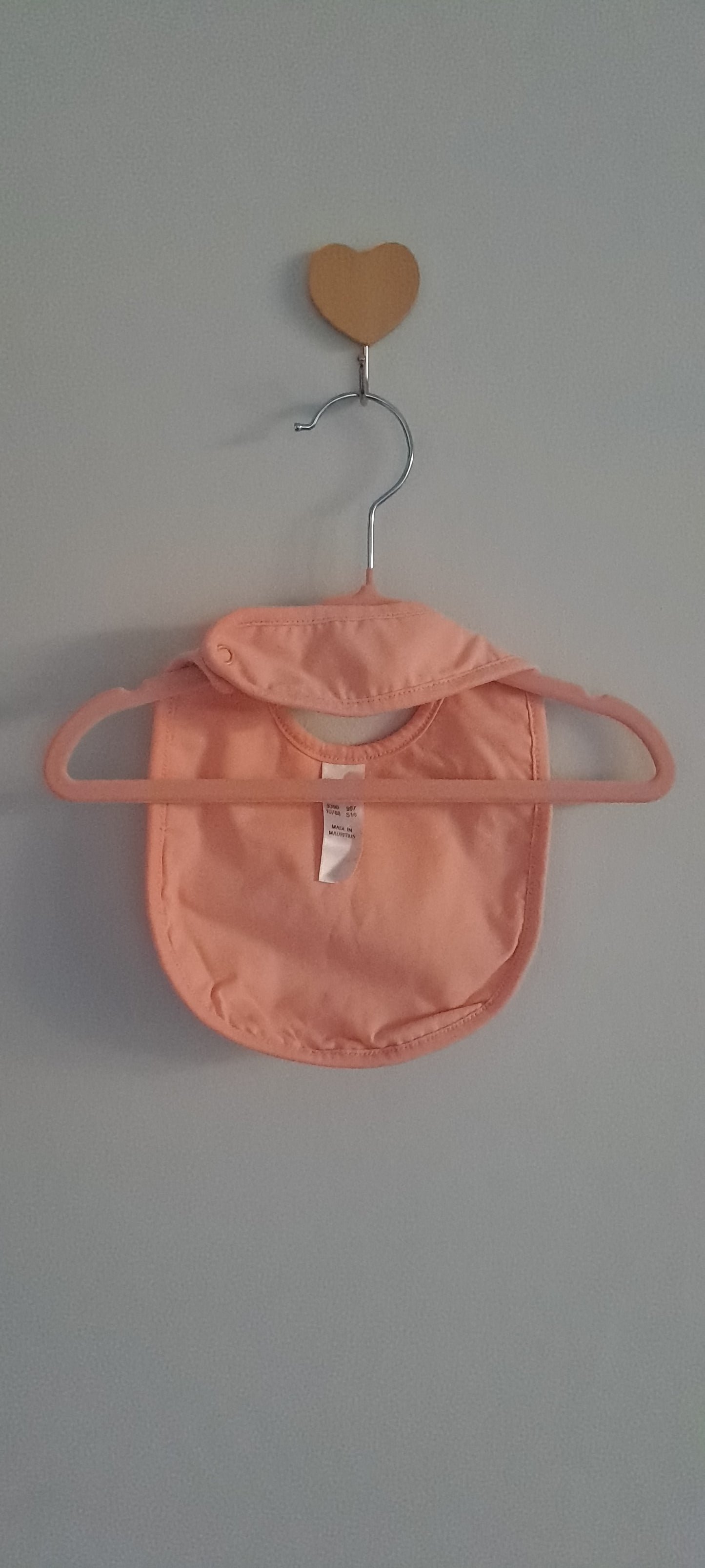 2x Earthchild Baby Peach & Coral Printed Cotton Bib Set