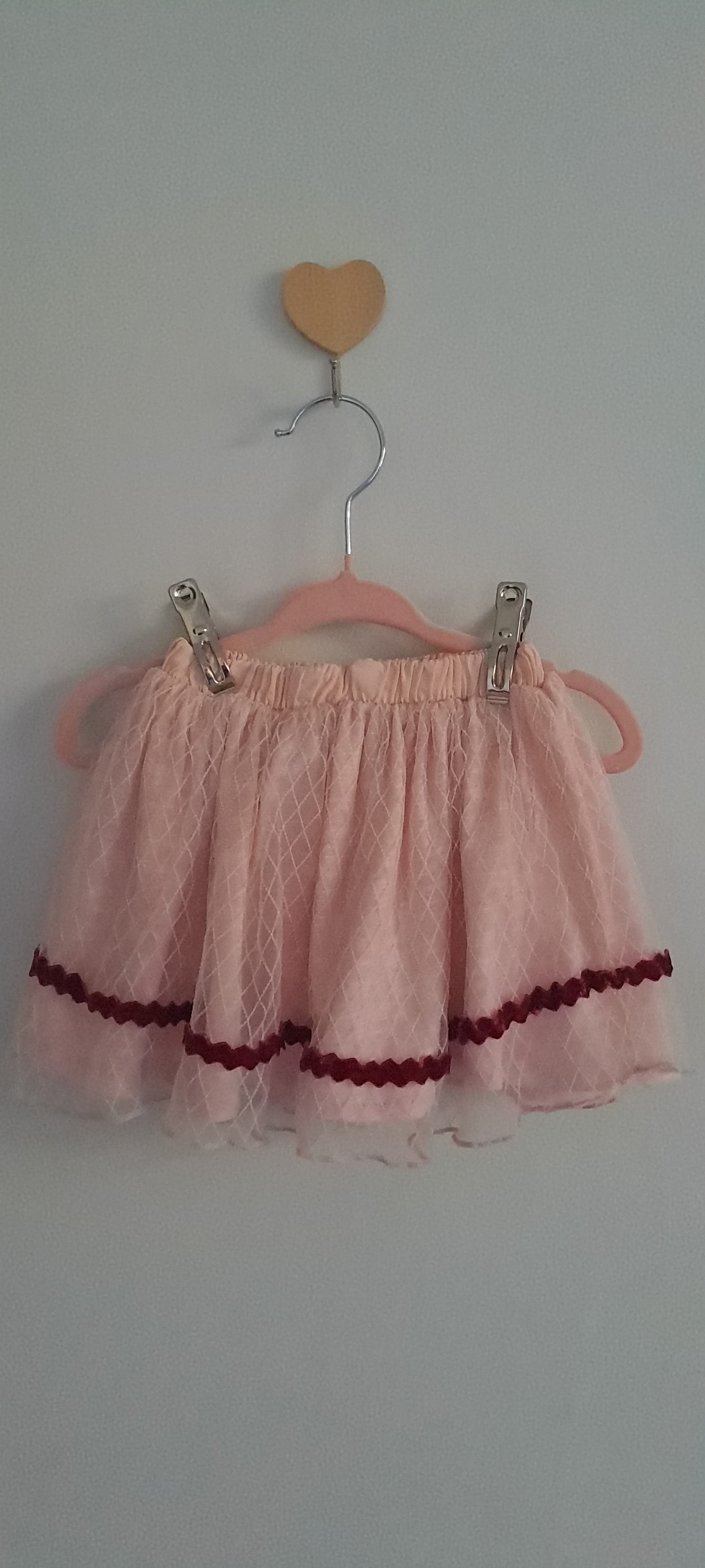 Zara Kids Baby Girl Pink Tulle Diamond Mesh Tutu Skirt 18-24 Months