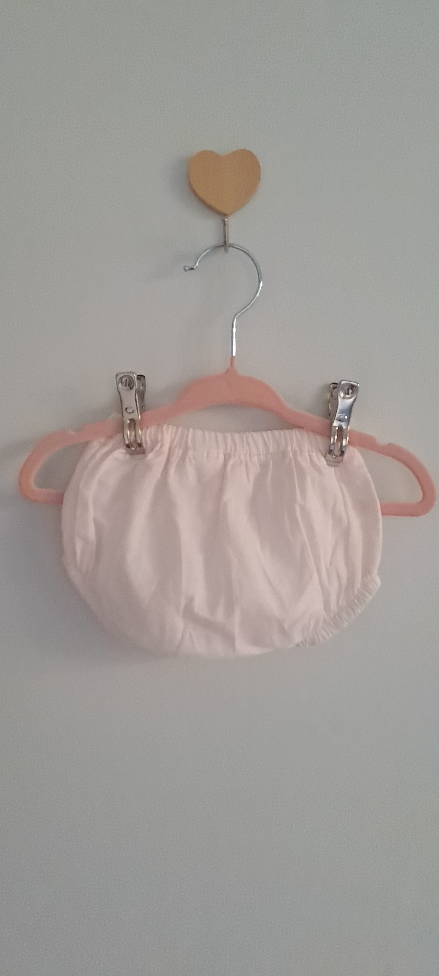 N46 Baby Pale Pink Cotton Nappy Cover Bloomers 46cm / Newborn