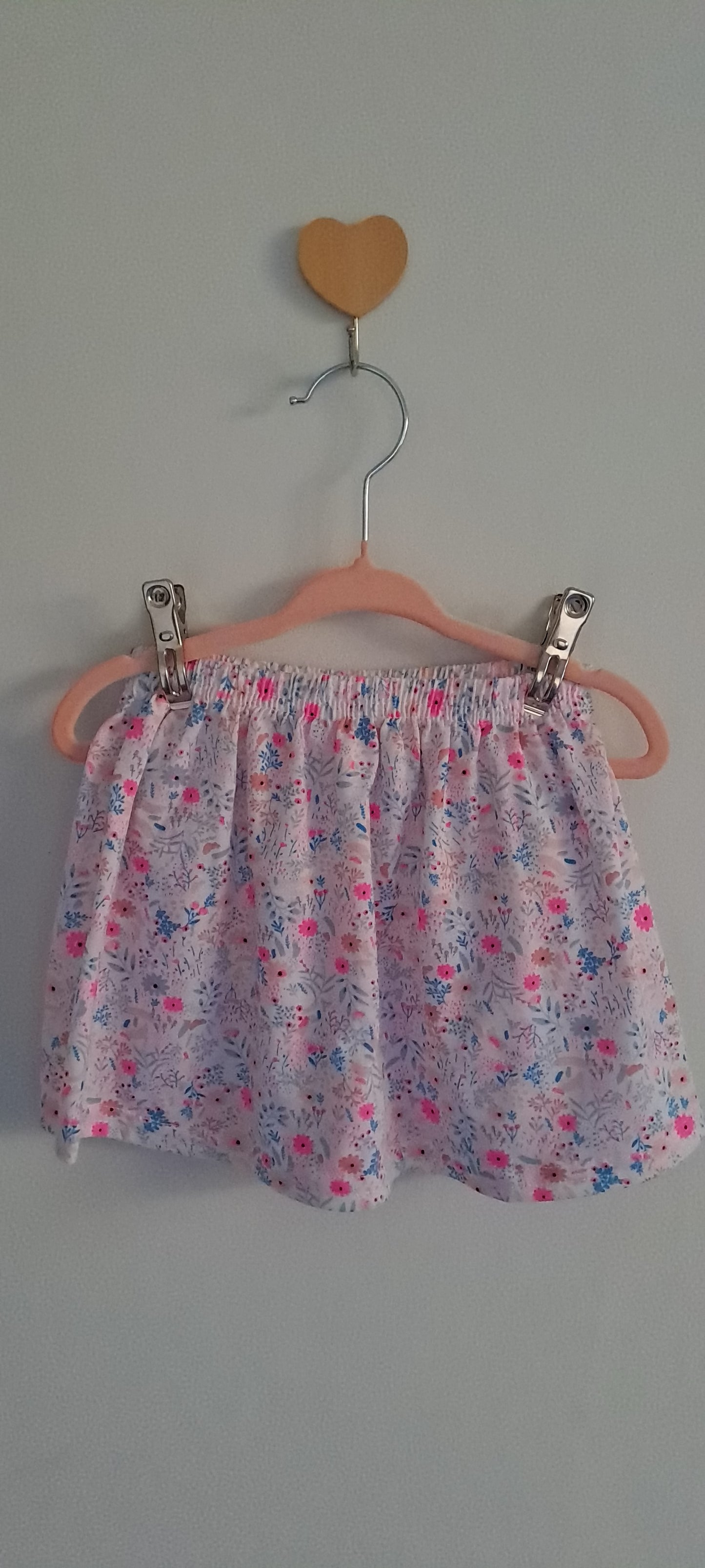 Cuddlesome Pastel Ditsy Floral Elasticated A-Line Skirt 6-12 Months