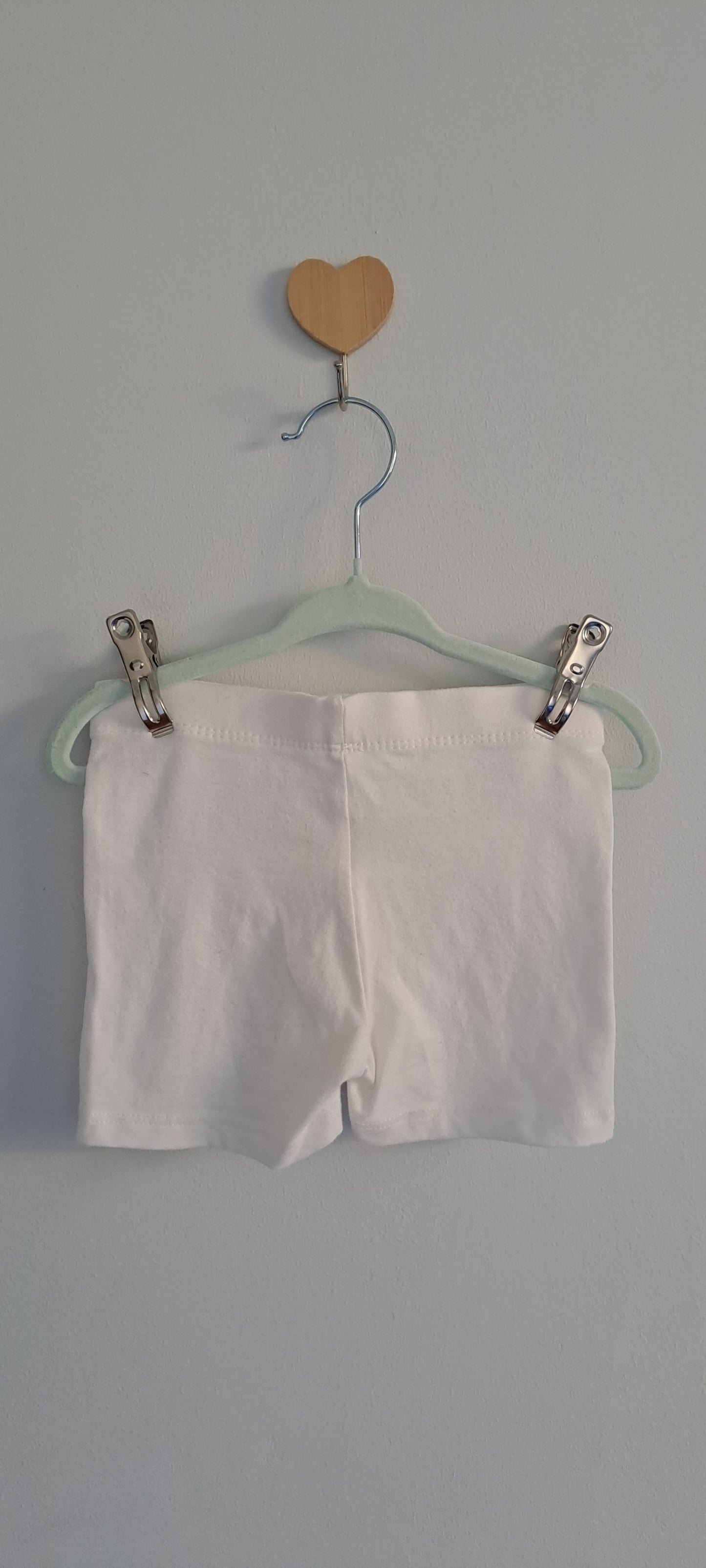 Real Kids Plain White Biker Shorts 3-4 Years