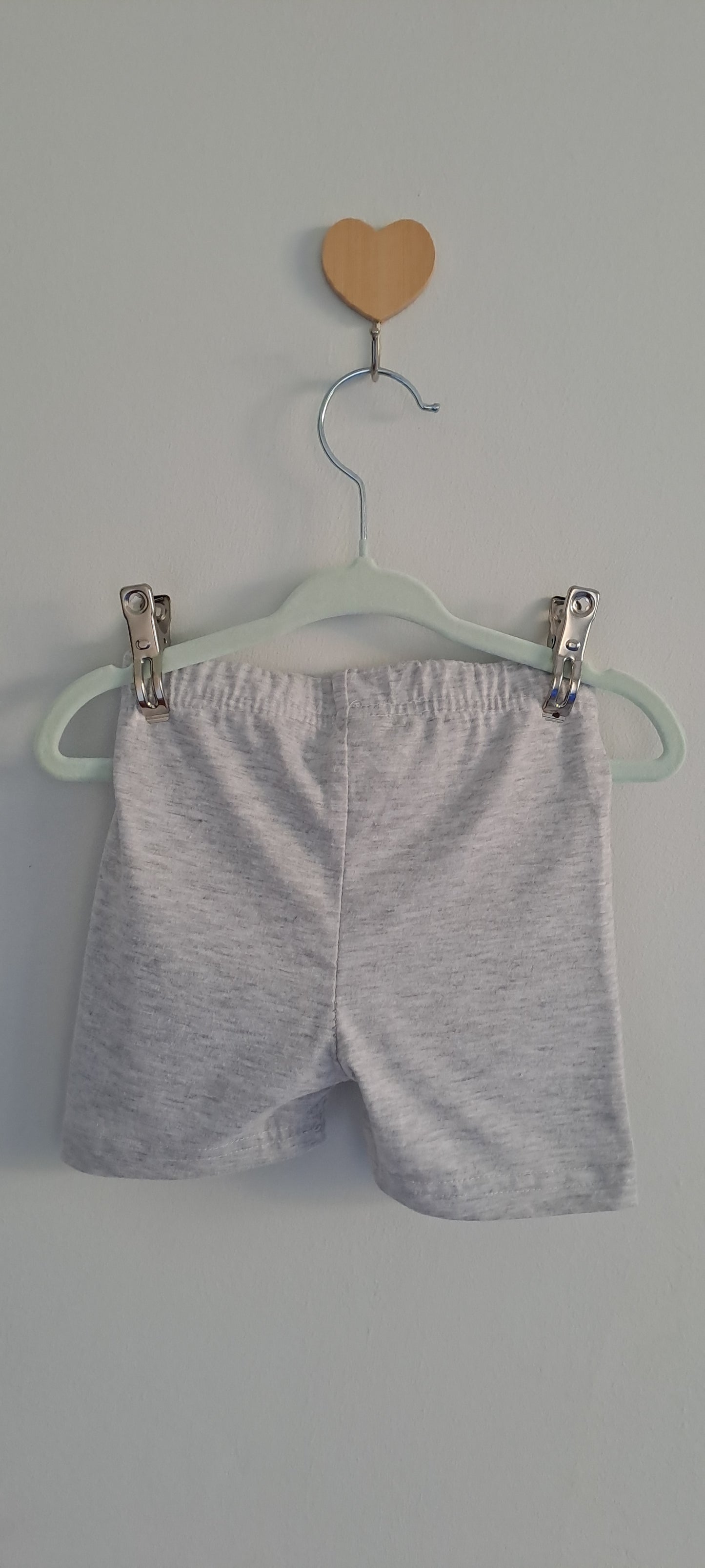 Qtee Kids Plain Grey Marl Jersey Cycling Shorts 2-3 Years