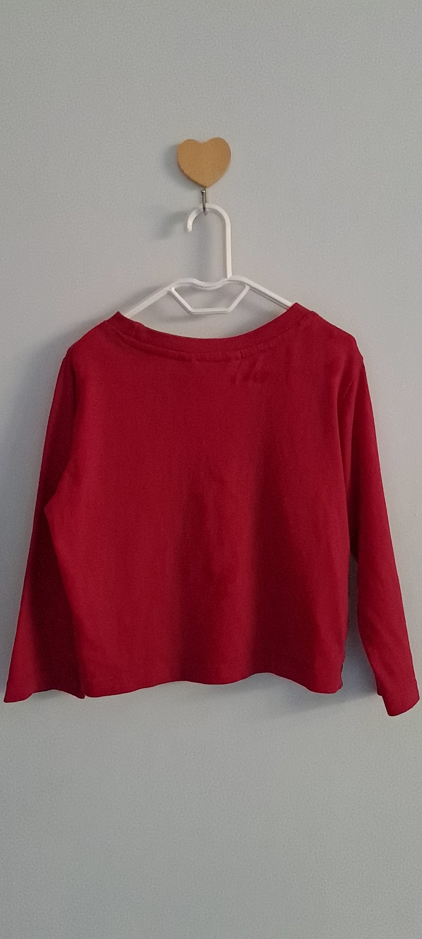 Real Kids Plain Red Cotton Long Sleeve Top 2-3 Years