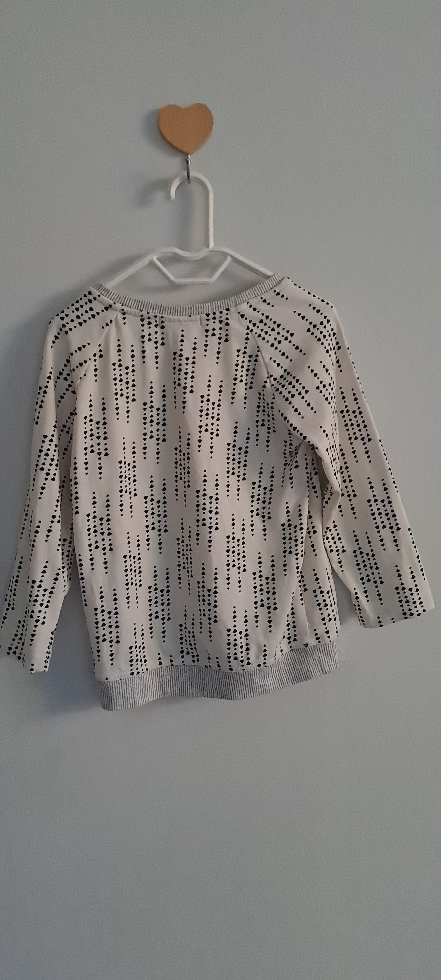 Sticky Fudge Cream & Black Abstract Print Long Sleeve Top 18-24 Months
