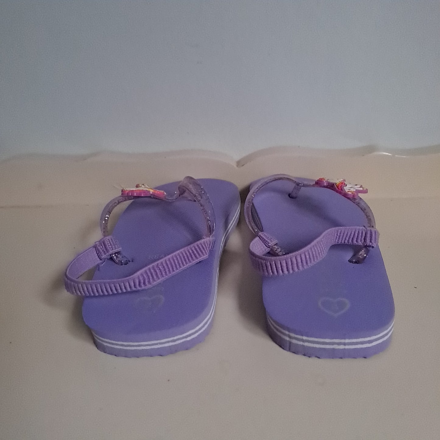 Real Kids Purple Unicorn Glitter Slingback Flip-Flops UK/SA 8 (EU 25)