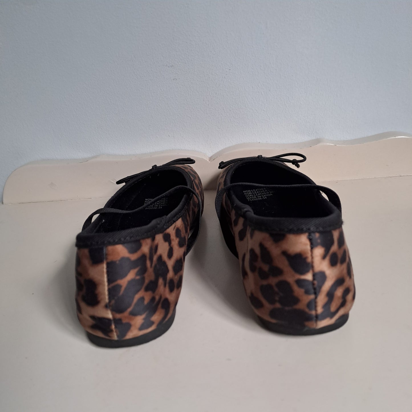 Cotton On Kids Leopard Print Satin Olivia Ballet Mary Jane Flats UK/SA 13 (EU 32)