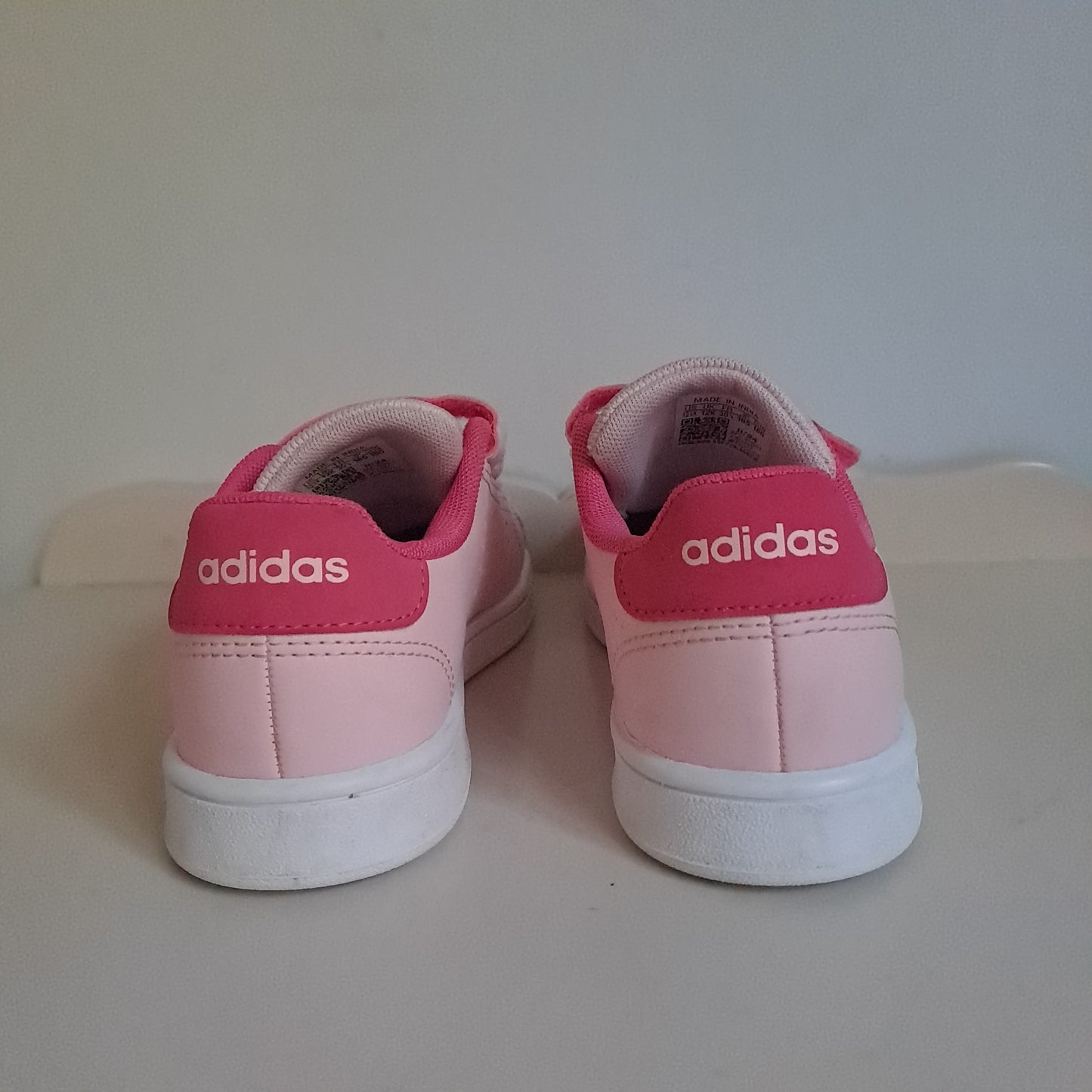 Adidas Kids Advantage Court Triple Velcro Pink Sneakers UK 12 (EU 31)