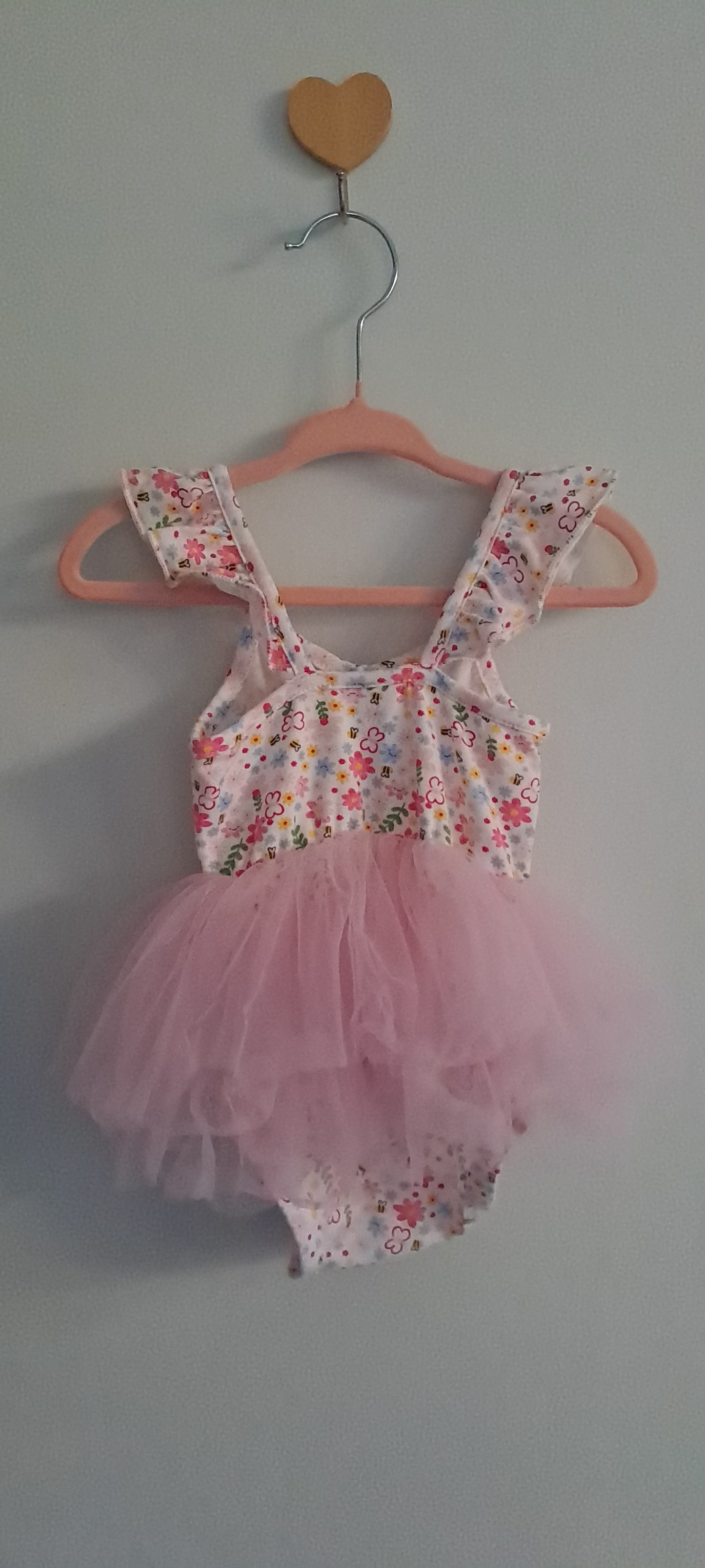 Cuddlesome Baby Girl Floral Tutu Romper 3-6 Months