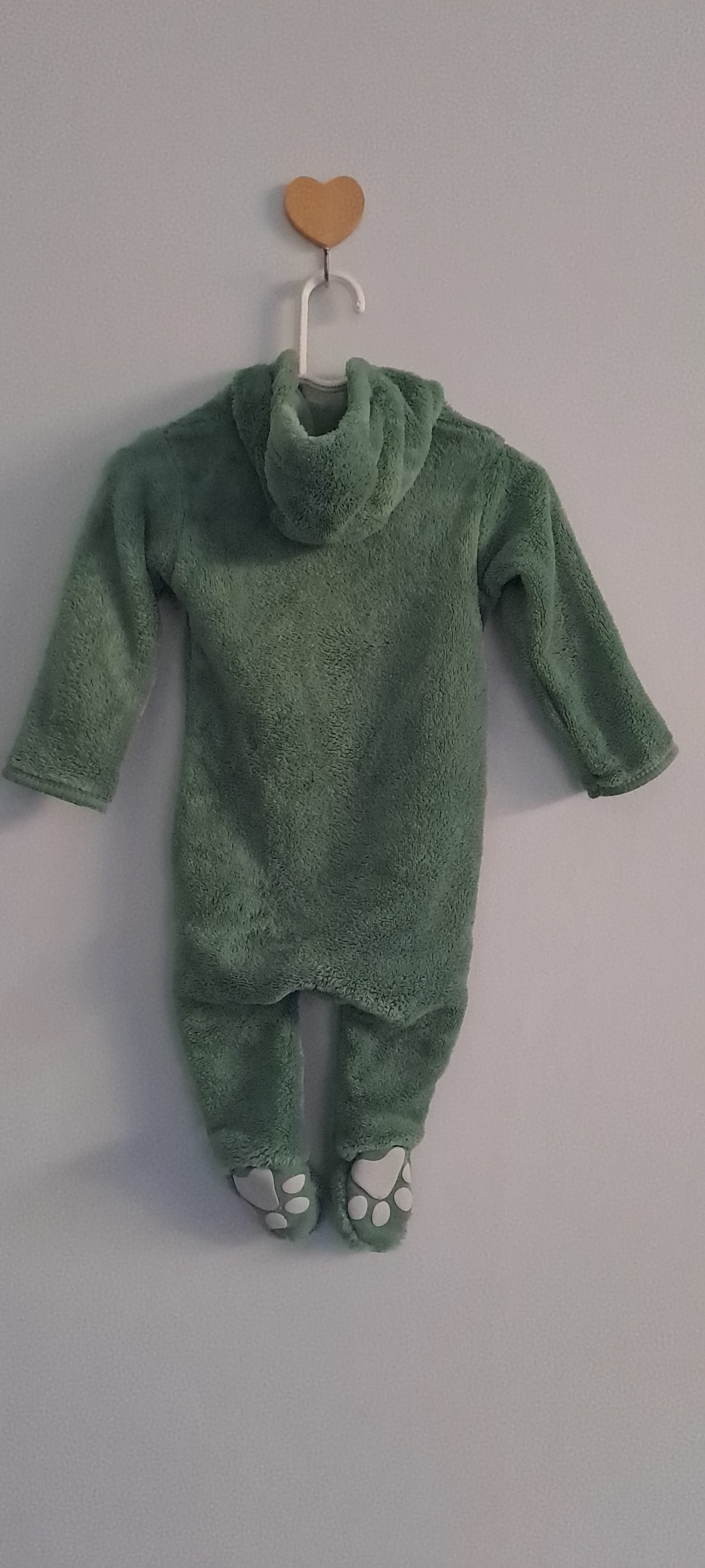 Mr Price Sage Green Fluffy Fleece Rocket Onesie 0-3 Months