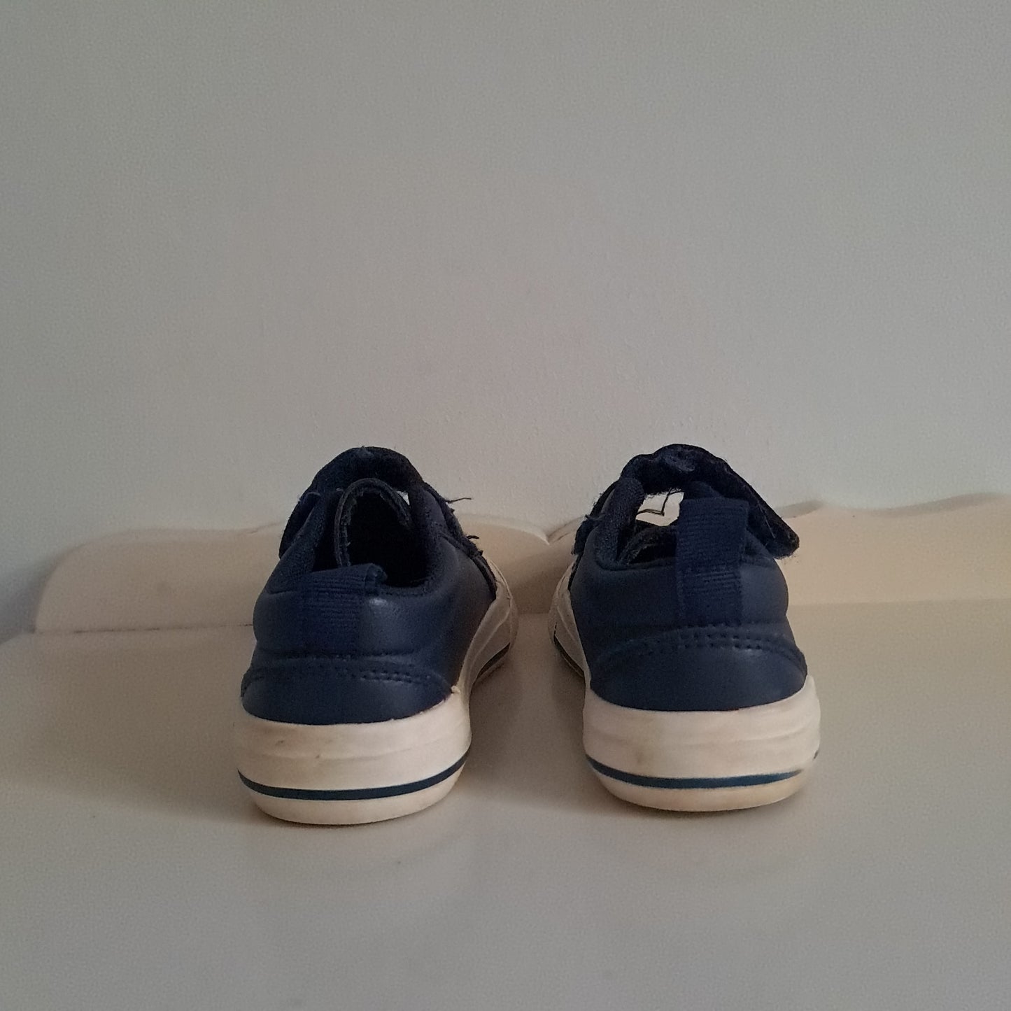 Waga Dude Toddler Boys Navy Faux-Leather Velcro Sneakers UK/SA 6