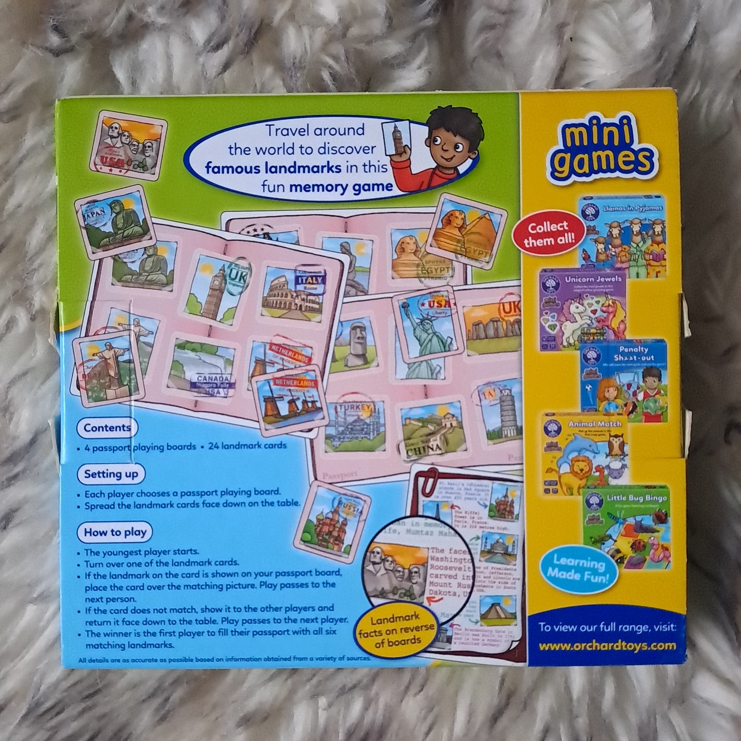 Orchard Toys Landmark Lotto Mini Travel Game 4-7 Years