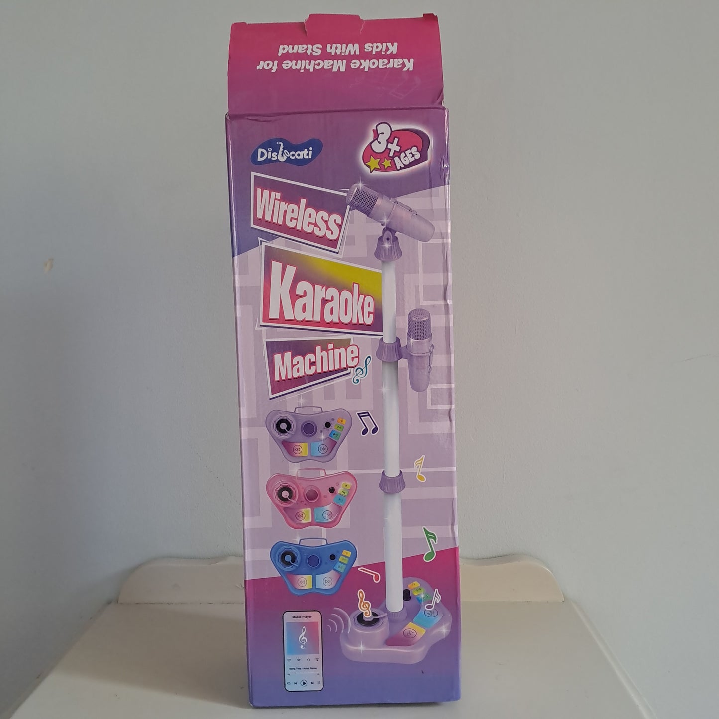 Dislocati Kids Wireless Karaoke Machine & Microphone with Adjustable Stand