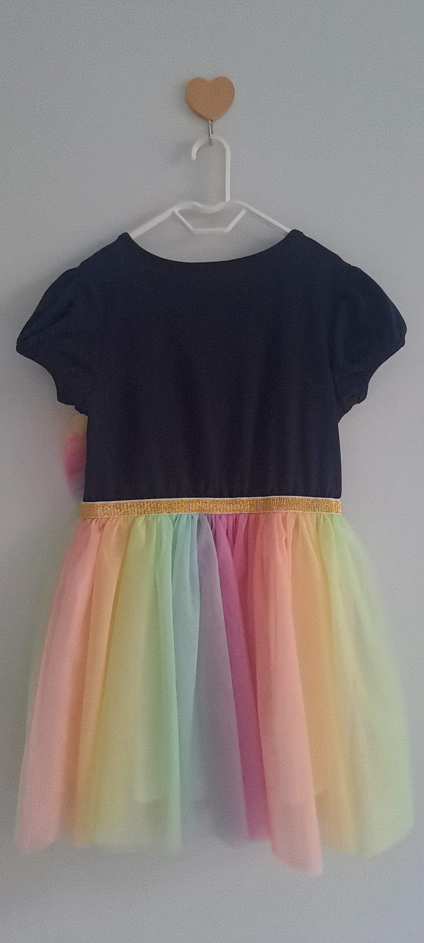 Sunny Fashion Girls Rainbow Unicorn Tutu Dress 3-4 Years