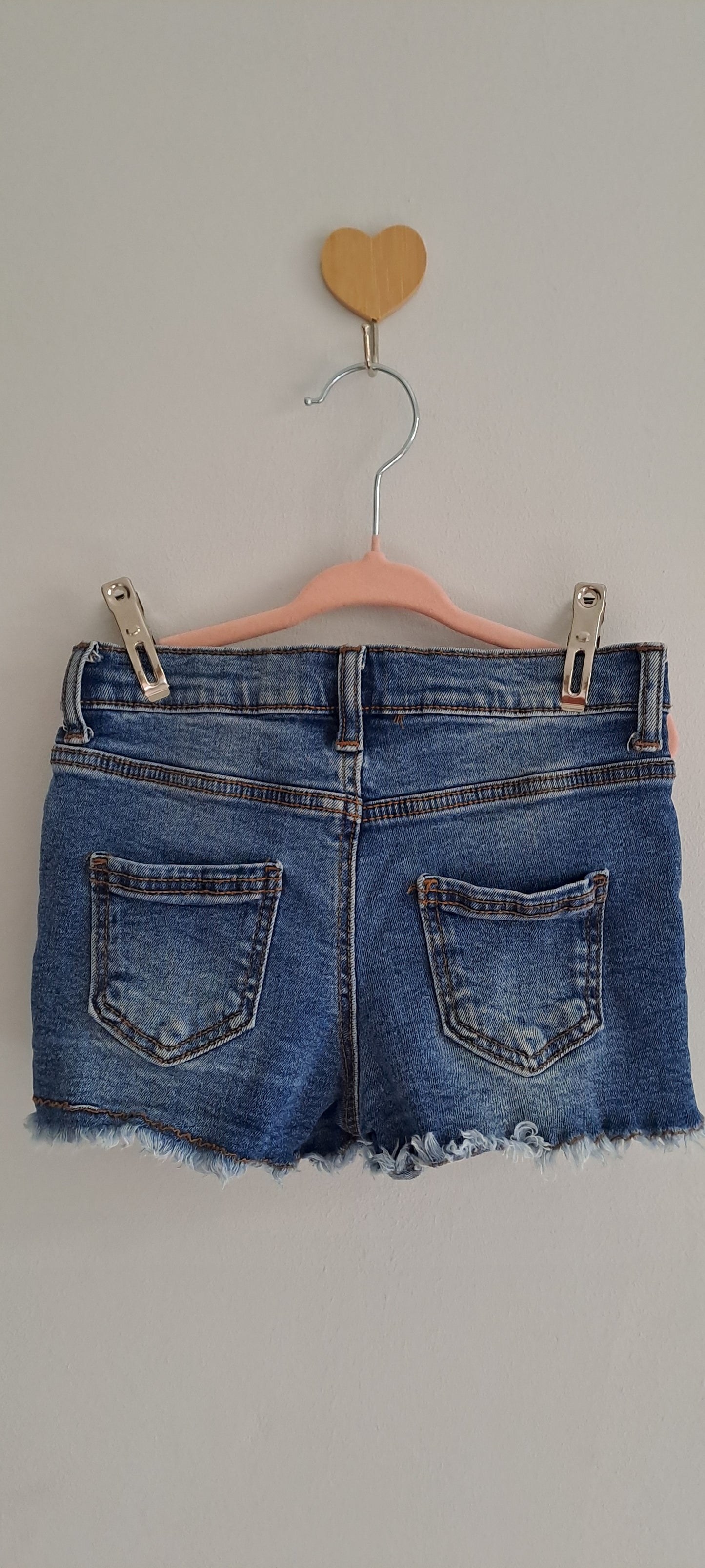 Denim Co. Girls Frayed Mid-Rise Denim Shorts 3-4 Years