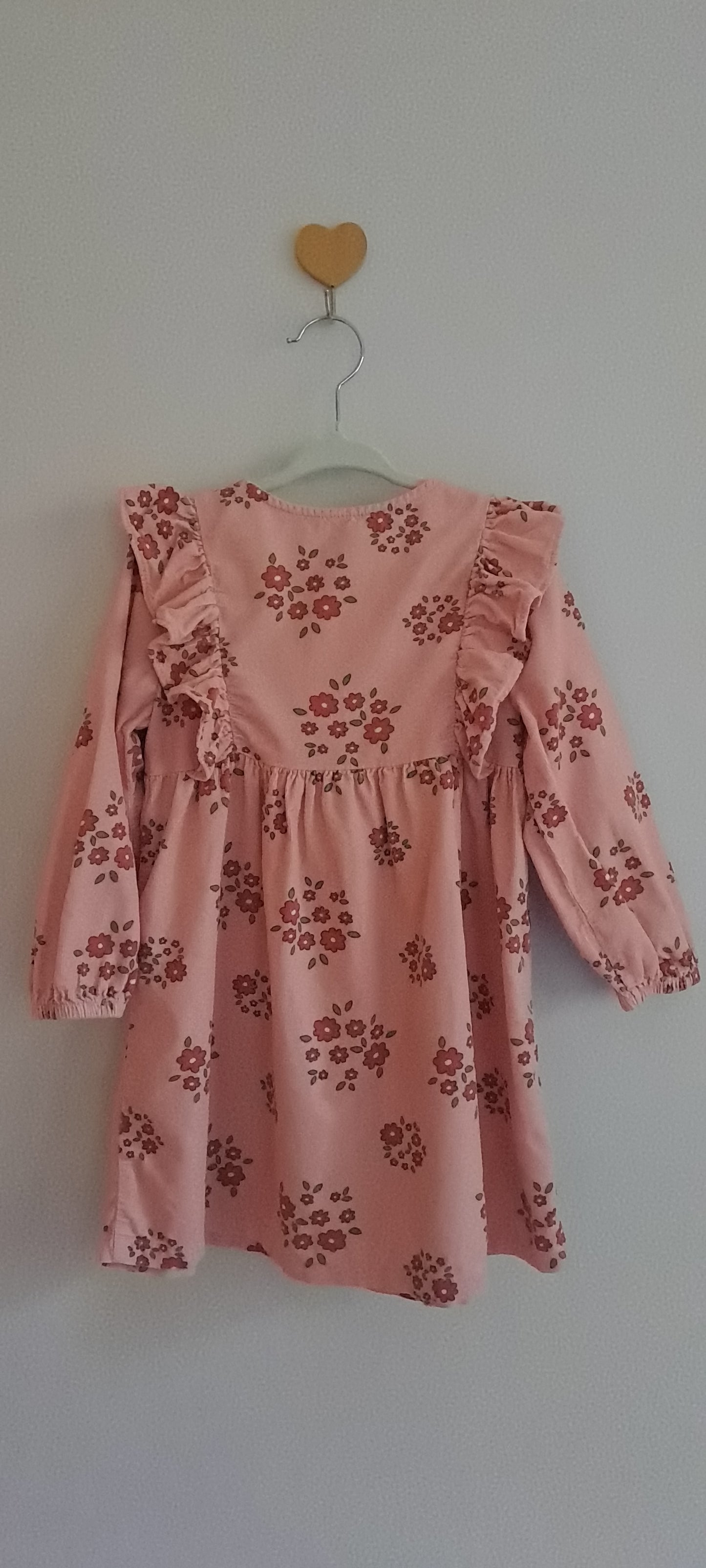 Woolworths Toddler Girls Floral Corduroy Button-Down Ruffle Dress 2-3 Years