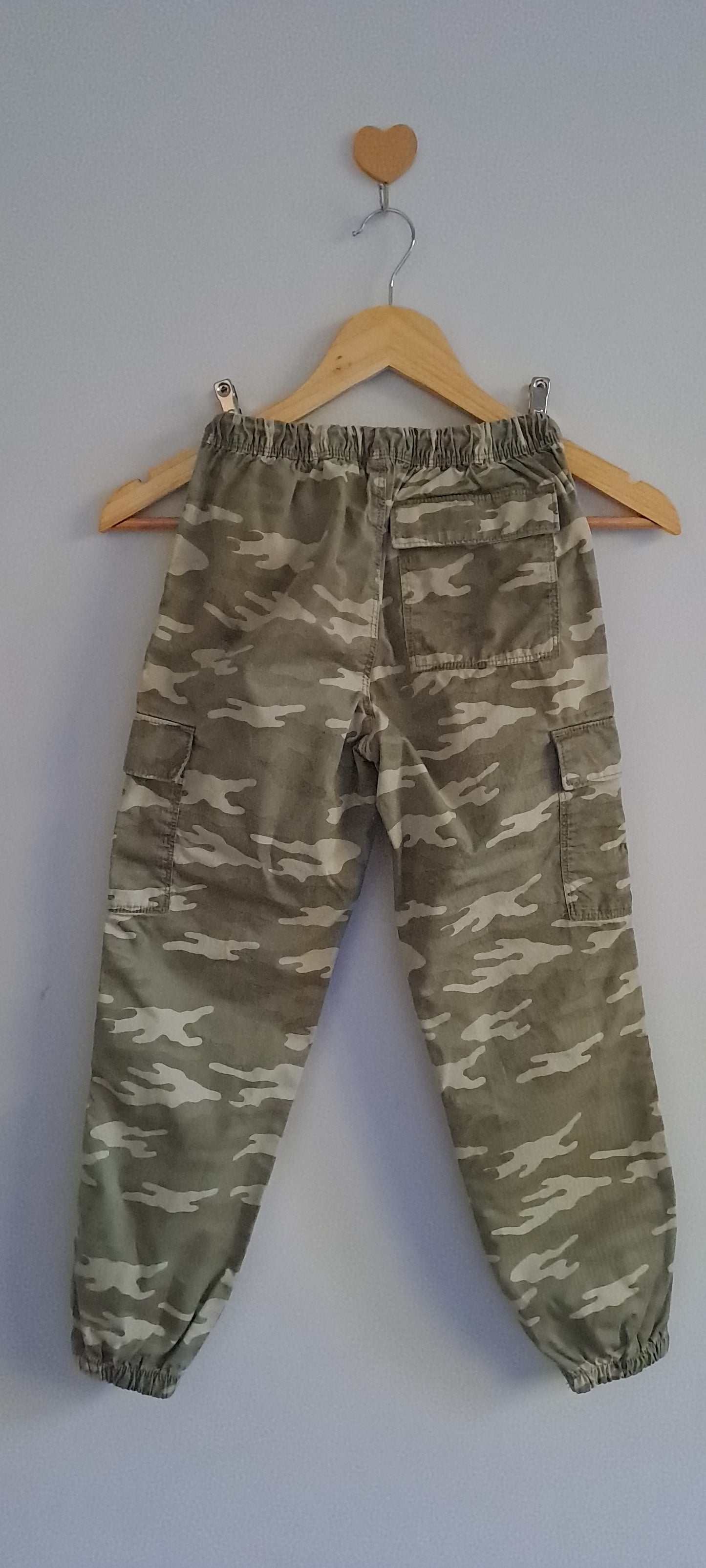 Woolworths Boys 100% Cotton Camouflage Cargo Joggers 7-8 Years