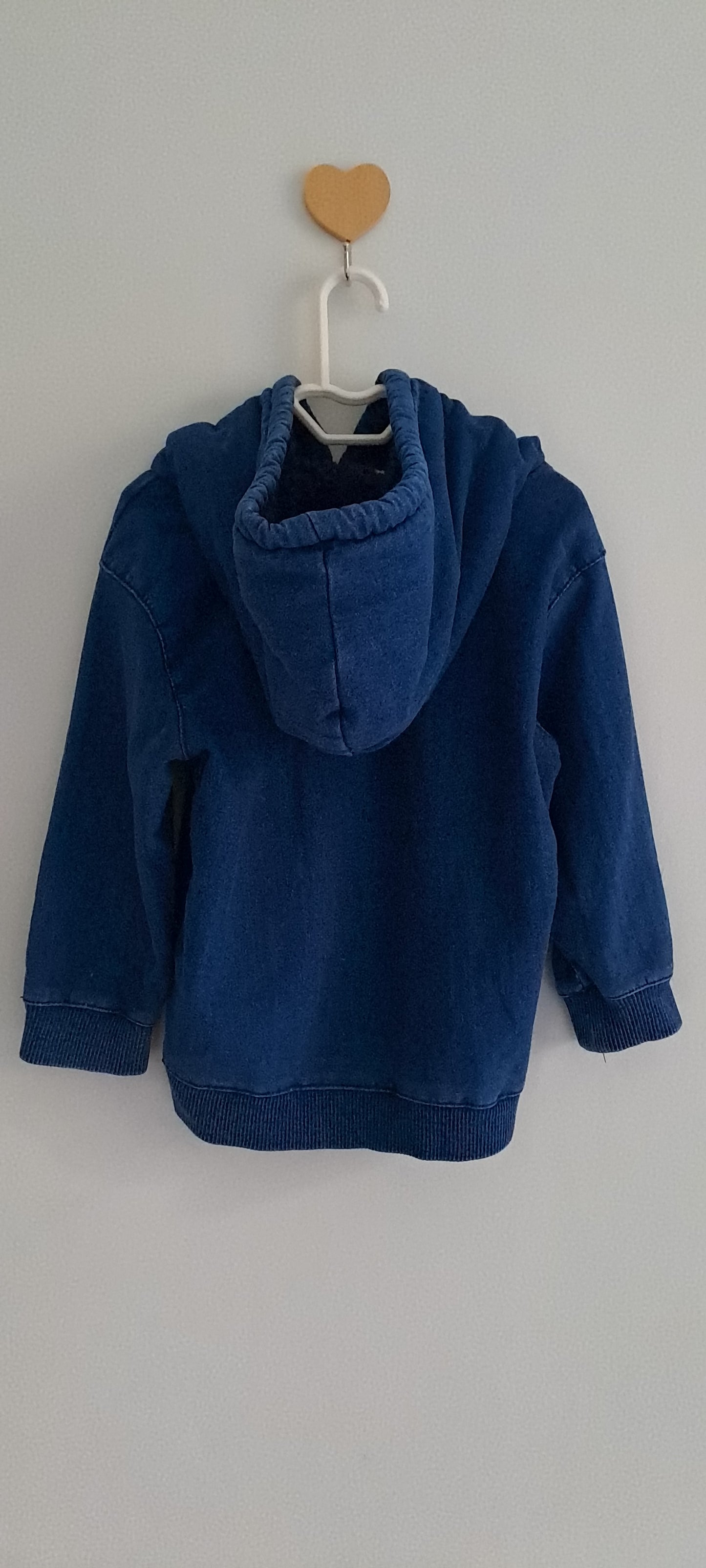 Ackermans Boys "Cool Dude" Embossed Denim Blue Hoodie 18-24 Months