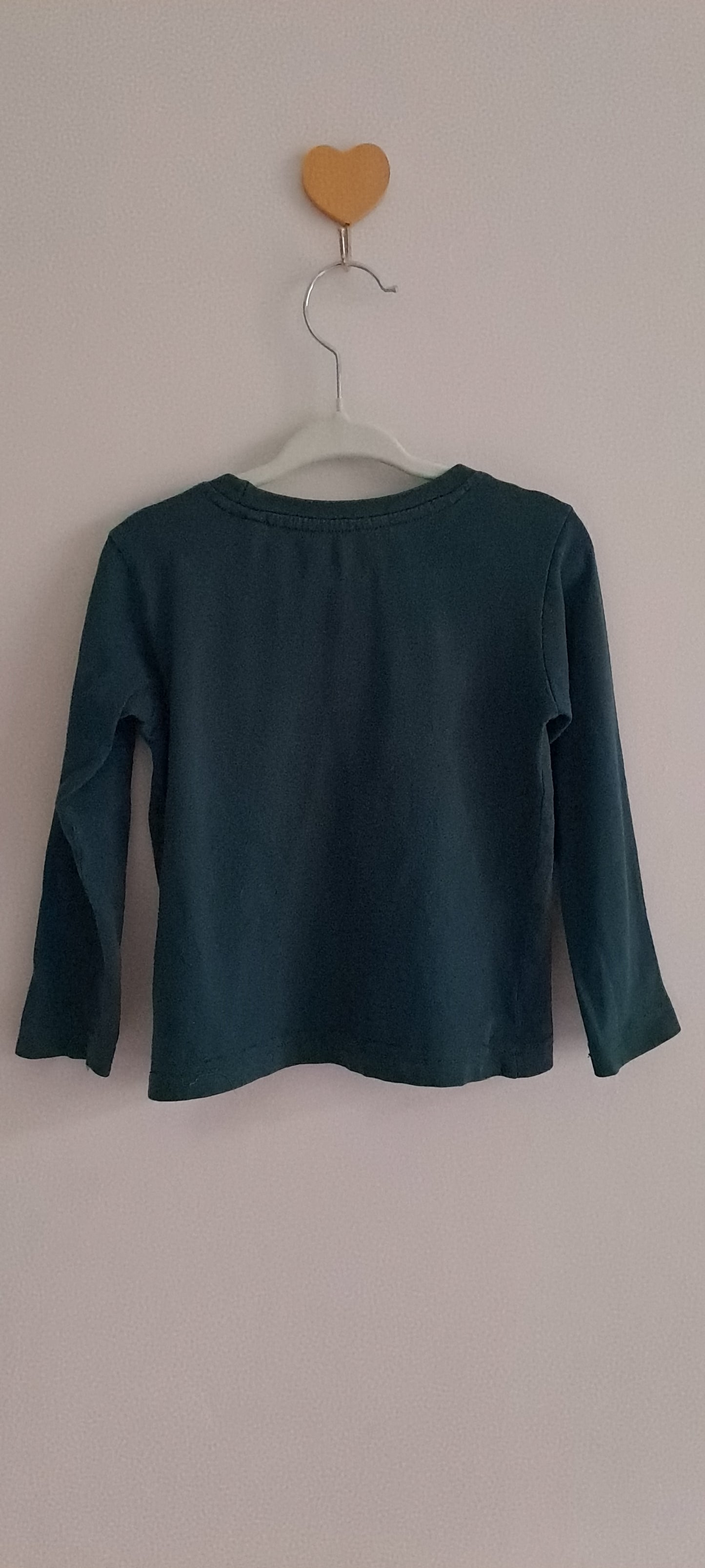 Real Kids Boys Plain Teal Long Sleeve Cotton Tee 1-2 Years