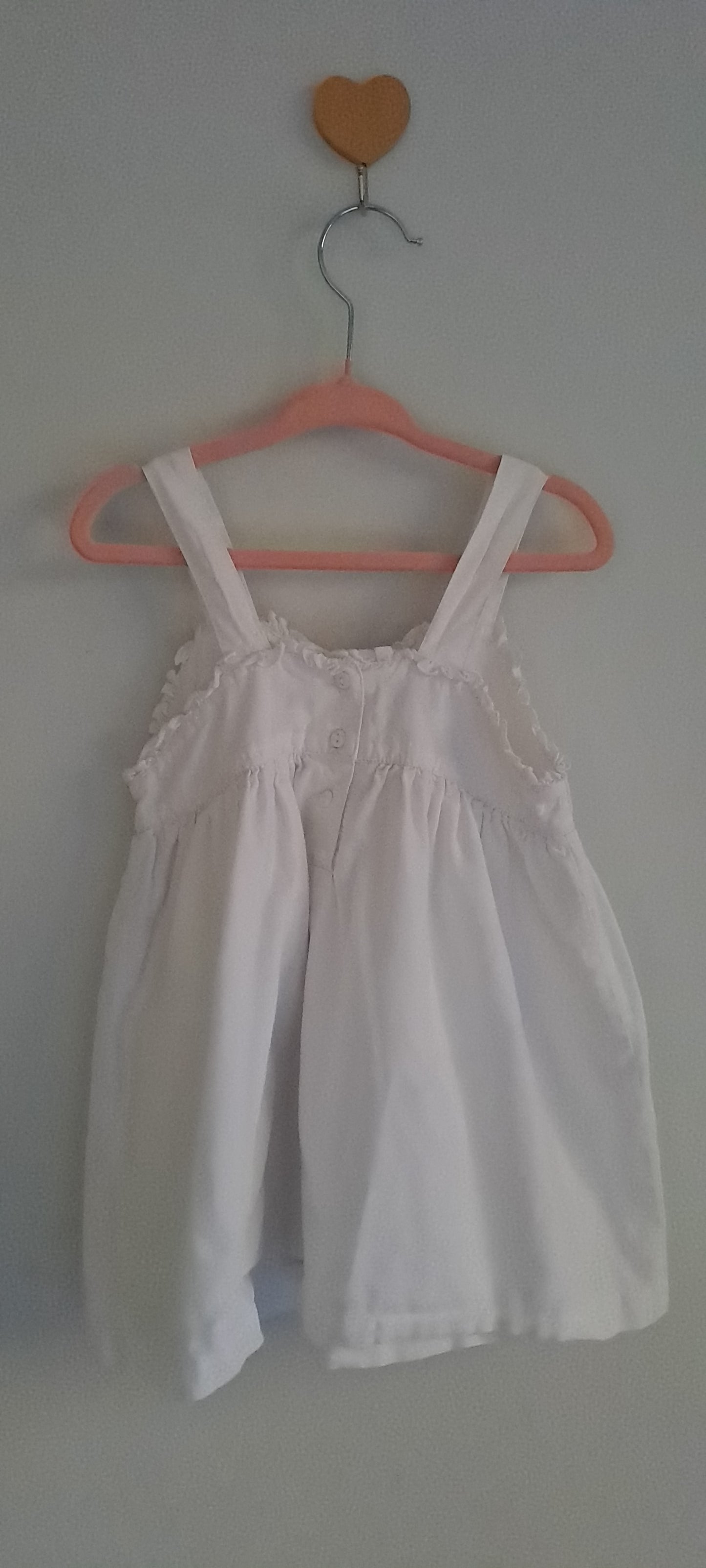 Confetti by Absorba Girls White Embroidered Bow Sundress 12-18 Months
